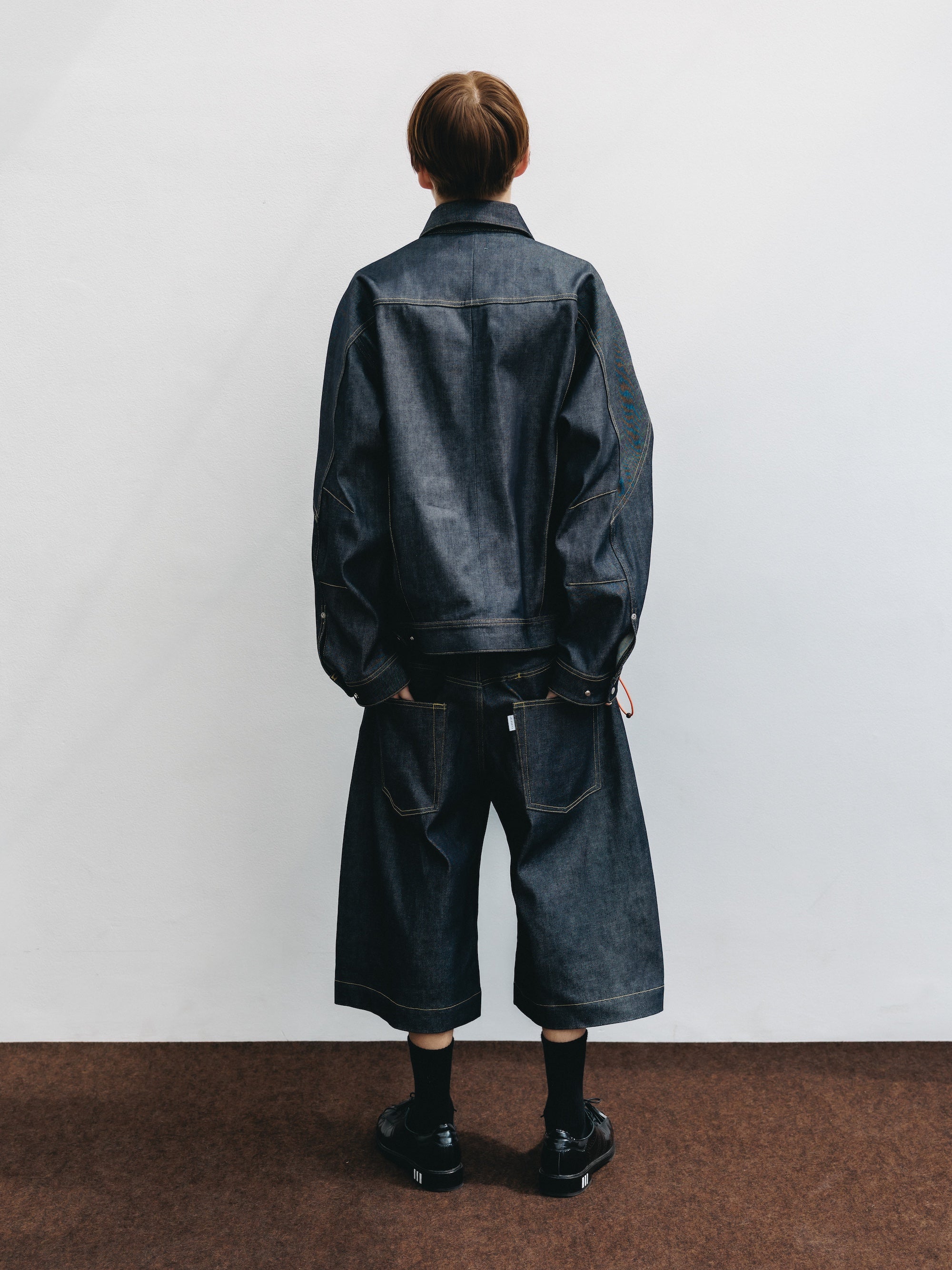 SELVEDGE DENIM CITY BAGGY HALF PANTS (RIGID INDIGO)