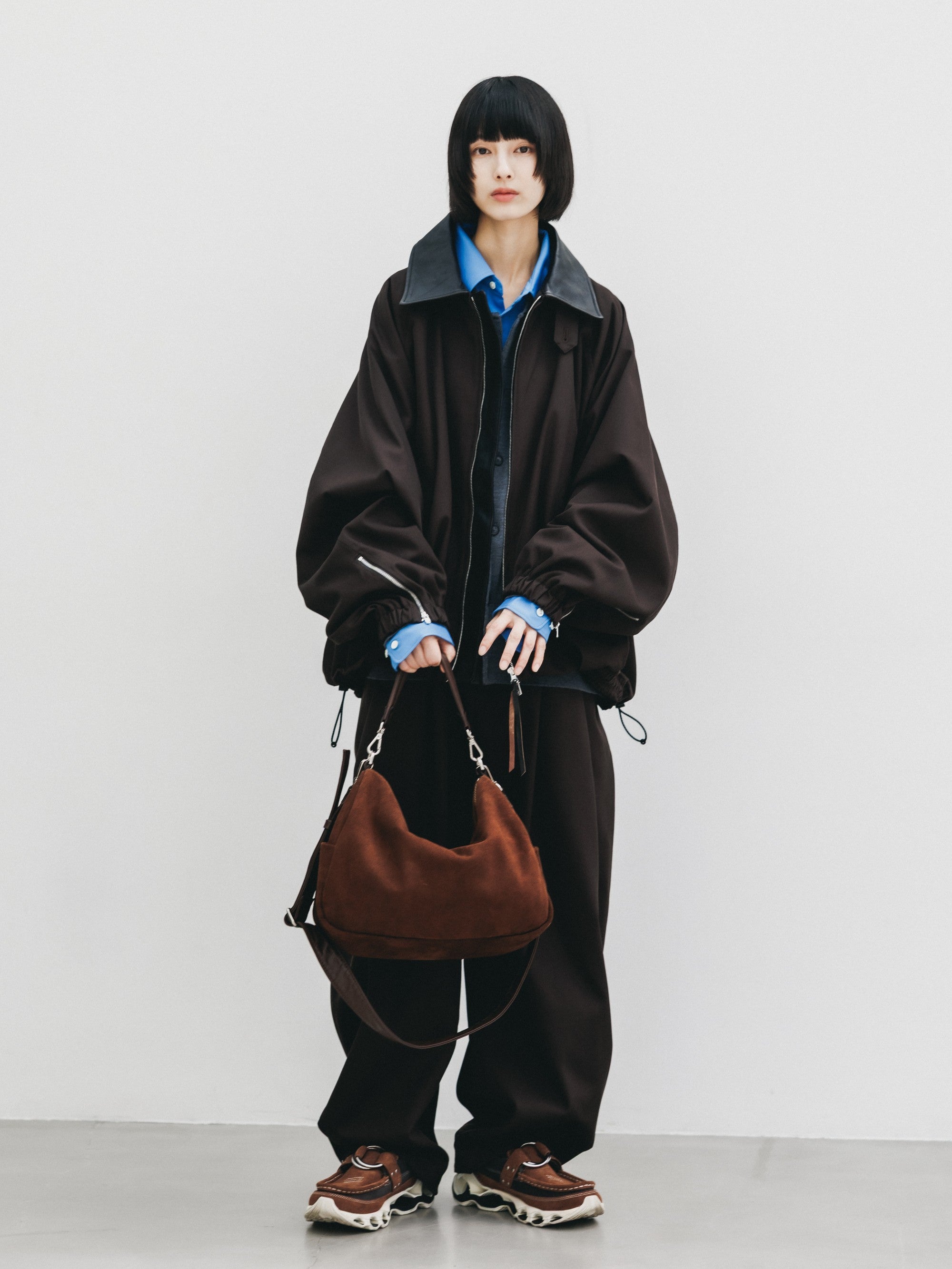 10.7 WED 20:00- IN STOCK】 WOOL KERSEY CITY UTILITY BALLOON JACKET (BR