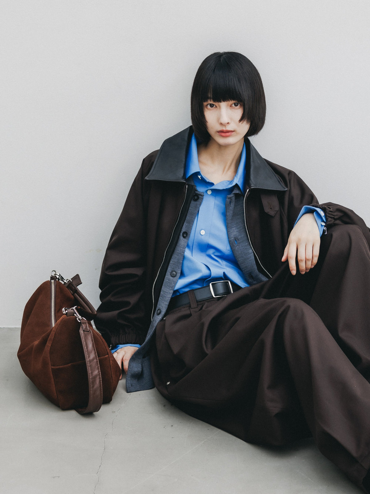 【10.7 WED 20:00- IN STOCK】 WOOL KERSEY CITY UTILITY BALLOON JACKET (BROWN)