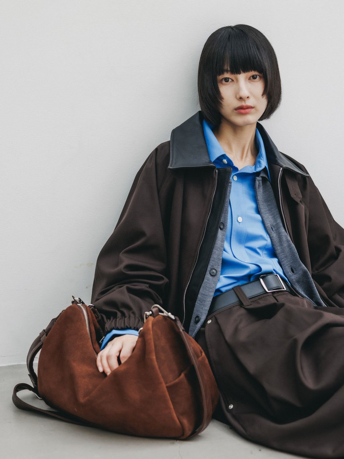【10.7 WED 20:00- IN STOCK】 WOOL KERSEY CITY UTILITY BALLOON JACKET (BROWN)