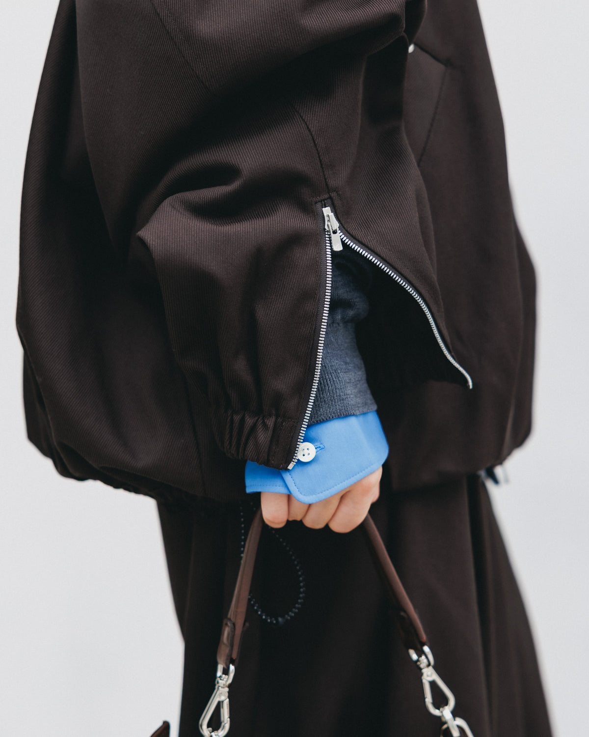 【10.7 WED 20:00- IN STOCK】 WOOL KERSEY CITY UTILITY BALLOON JACKET (BROWN)
