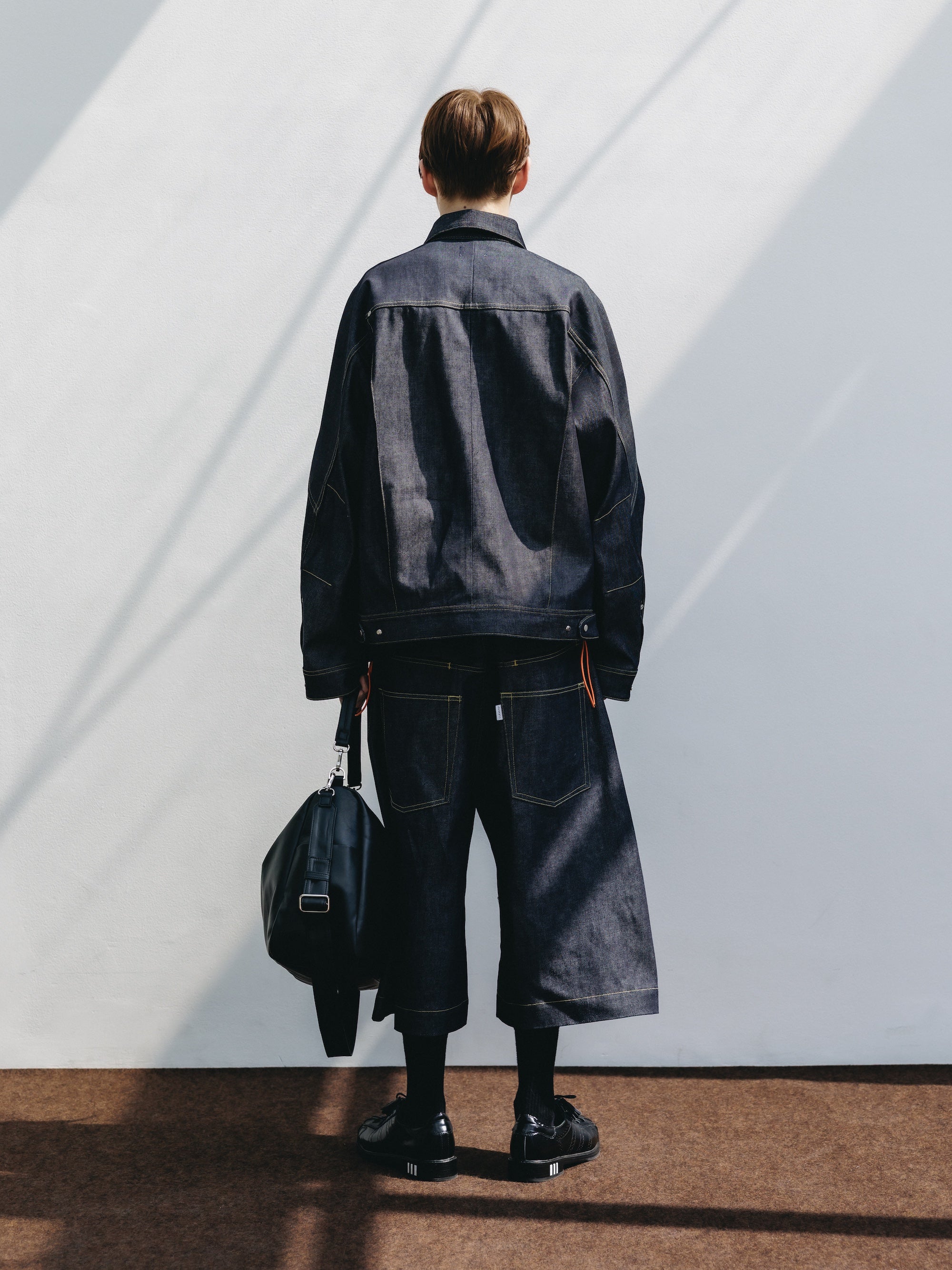 SELVEDGE DENIM CITY BAGGY HALF PANTS (RIGID INDIGO)