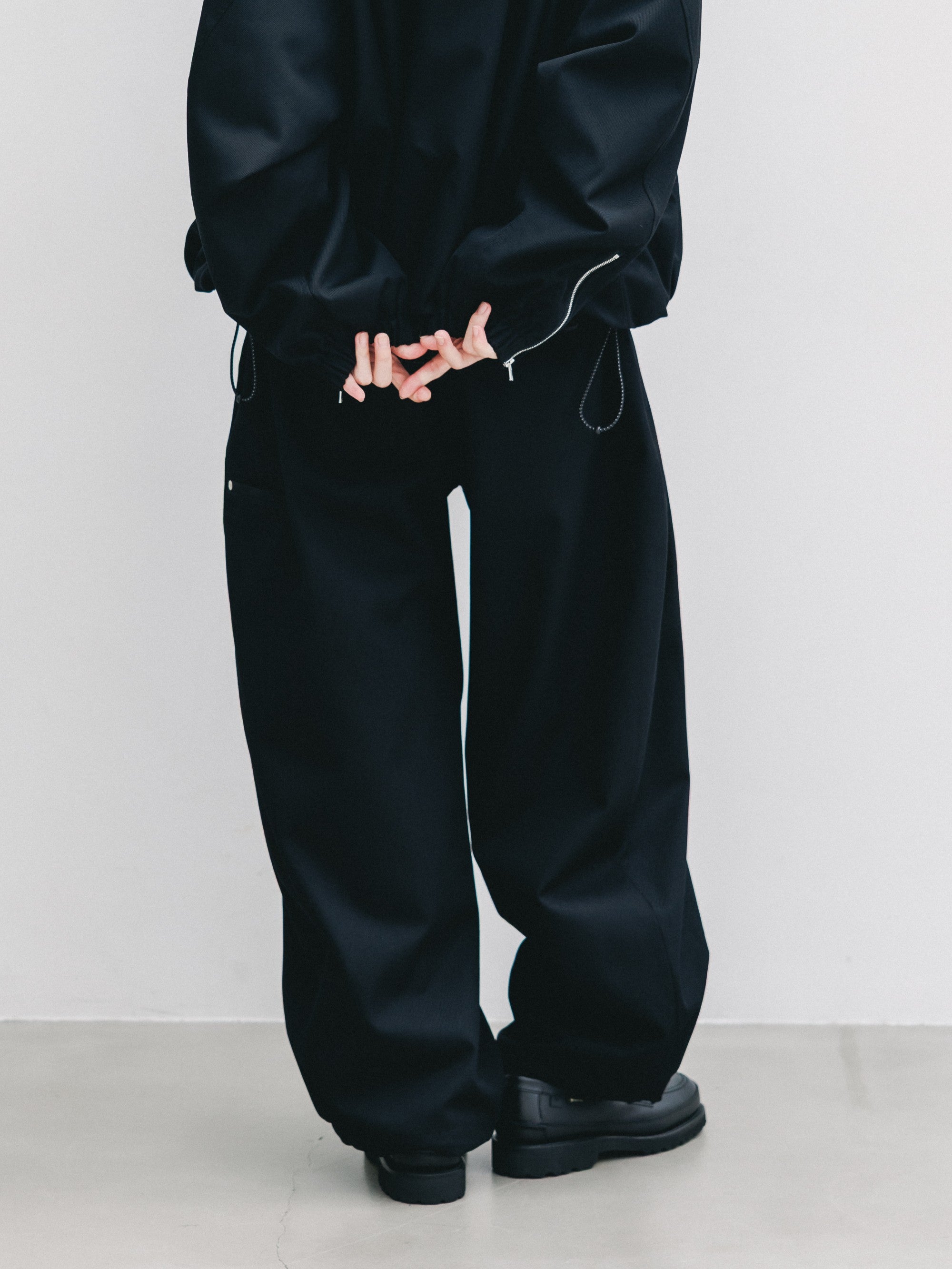 パンツ WIDE BALLOON-PANTS 10.7 WED 20:00- IN STOCK】 WOOL KERSEY CITY WIDE TAPERED BALLOON PANTS
