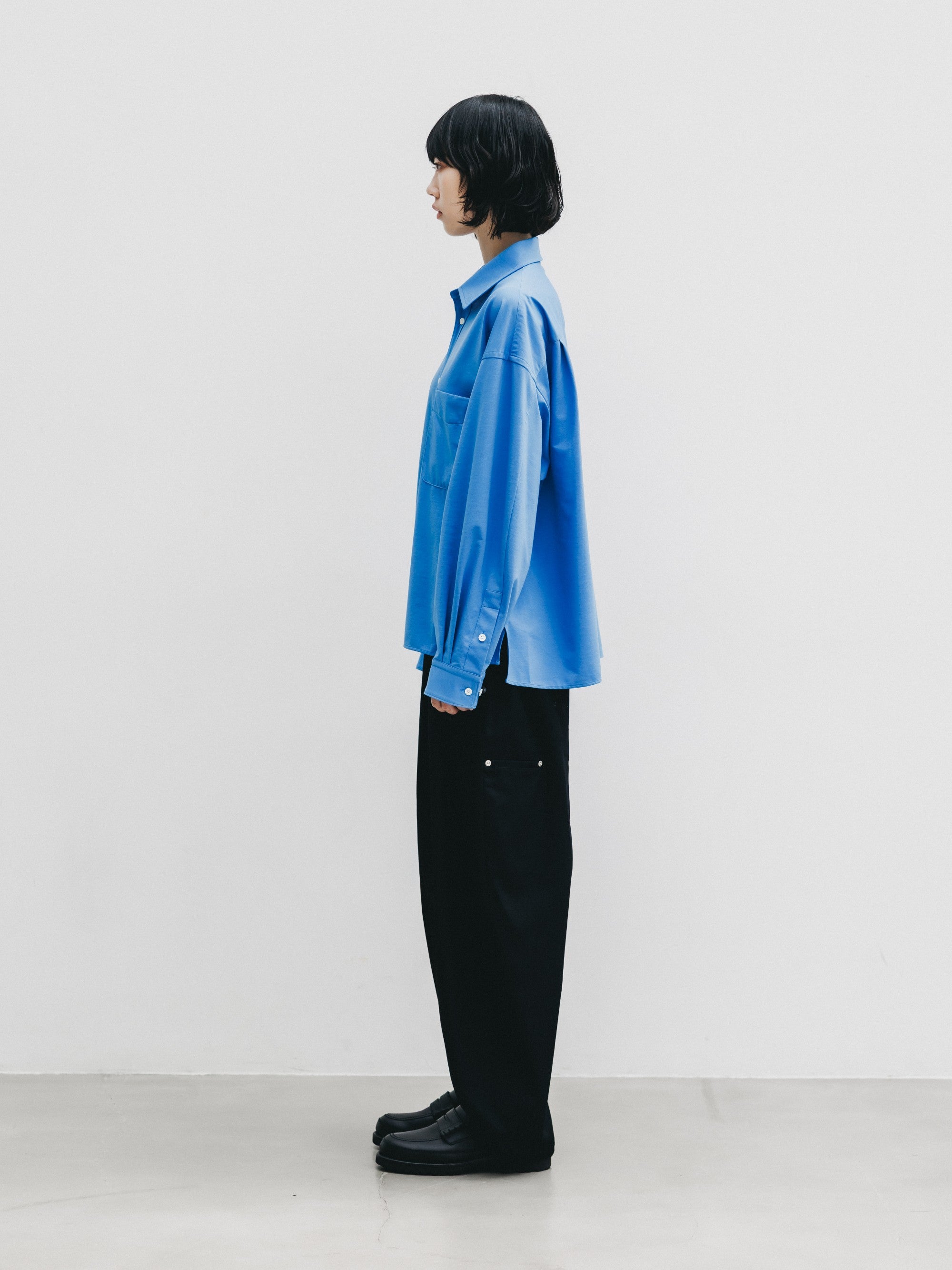 10.14 WED 20:00- IN STOCK】 46G KNIT EVERYDAY BOX L/S SHIRT (SAX BLUE)