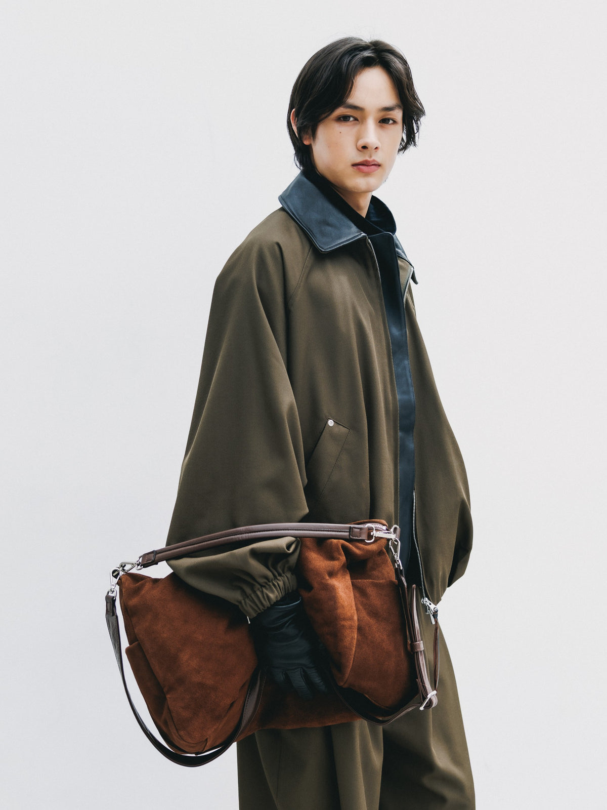 【10.7 WED 20:00- IN STOCK】 WOOL KERSEY CITY UTILITY BALLOON JACKET (OLIVE)