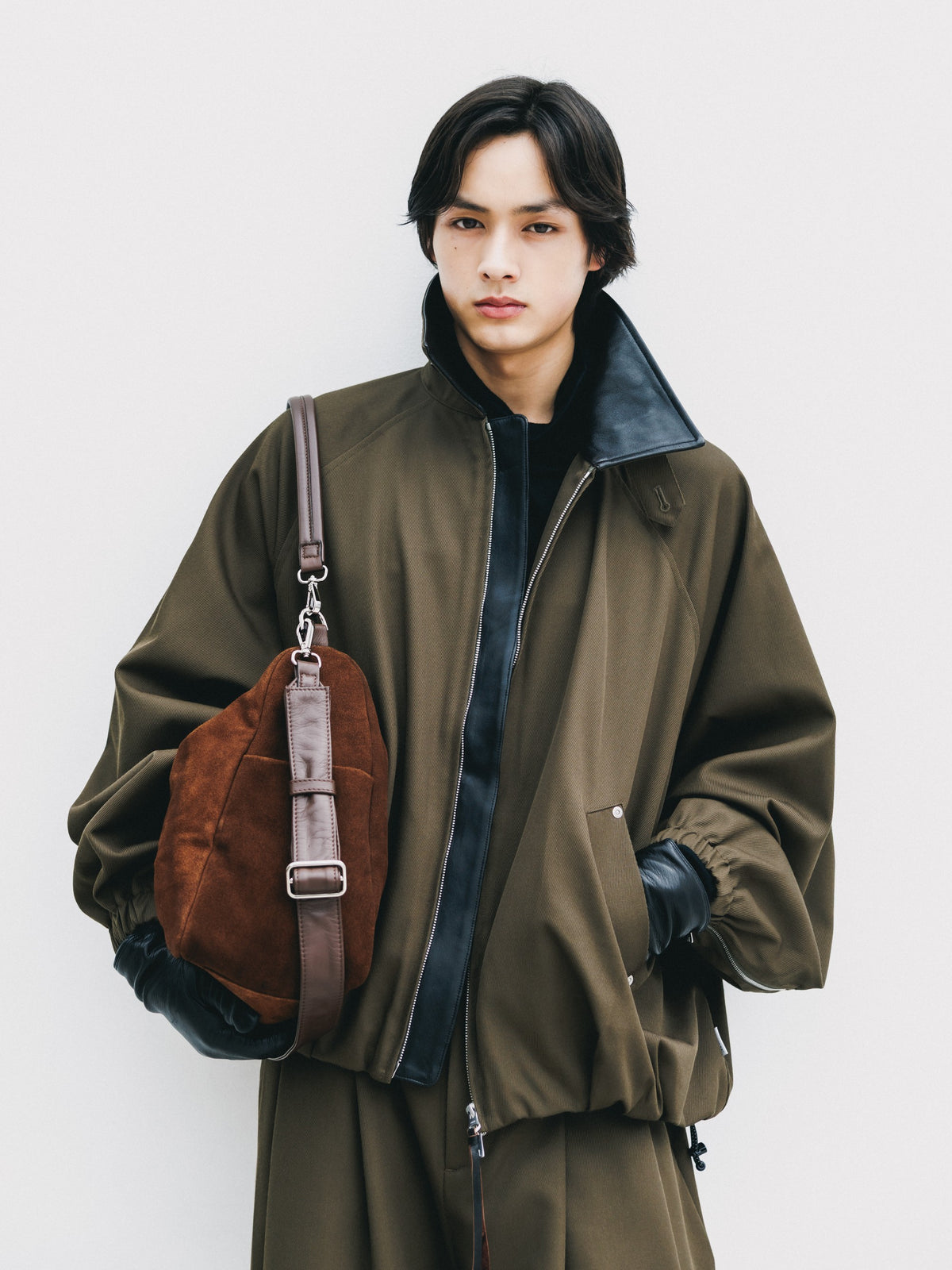 【10.7 WED 20:00- IN STOCK】 WOOL KERSEY CITY UTILITY BALLOON JACKET (OLIVE)