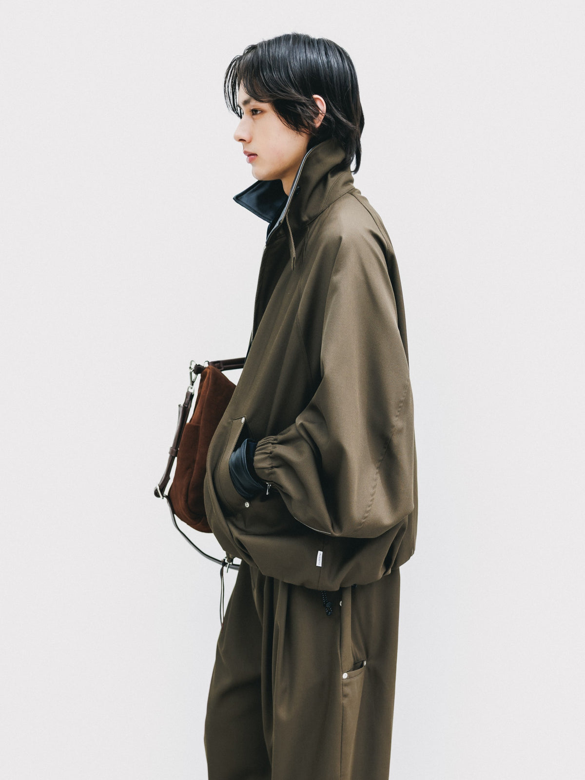 【10.7 WED 20:00- IN STOCK】 WOOL KERSEY CITY UTILITY BALLOON JACKET (OLIVE)