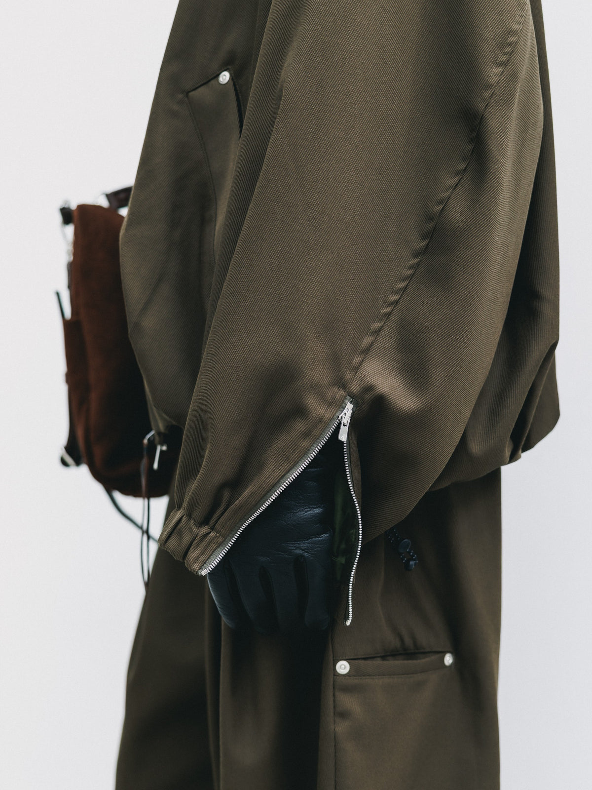 【10.7 WED 20:00- IN STOCK】 WOOL KERSEY CITY UTILITY BALLOON JACKET (OLIVE)