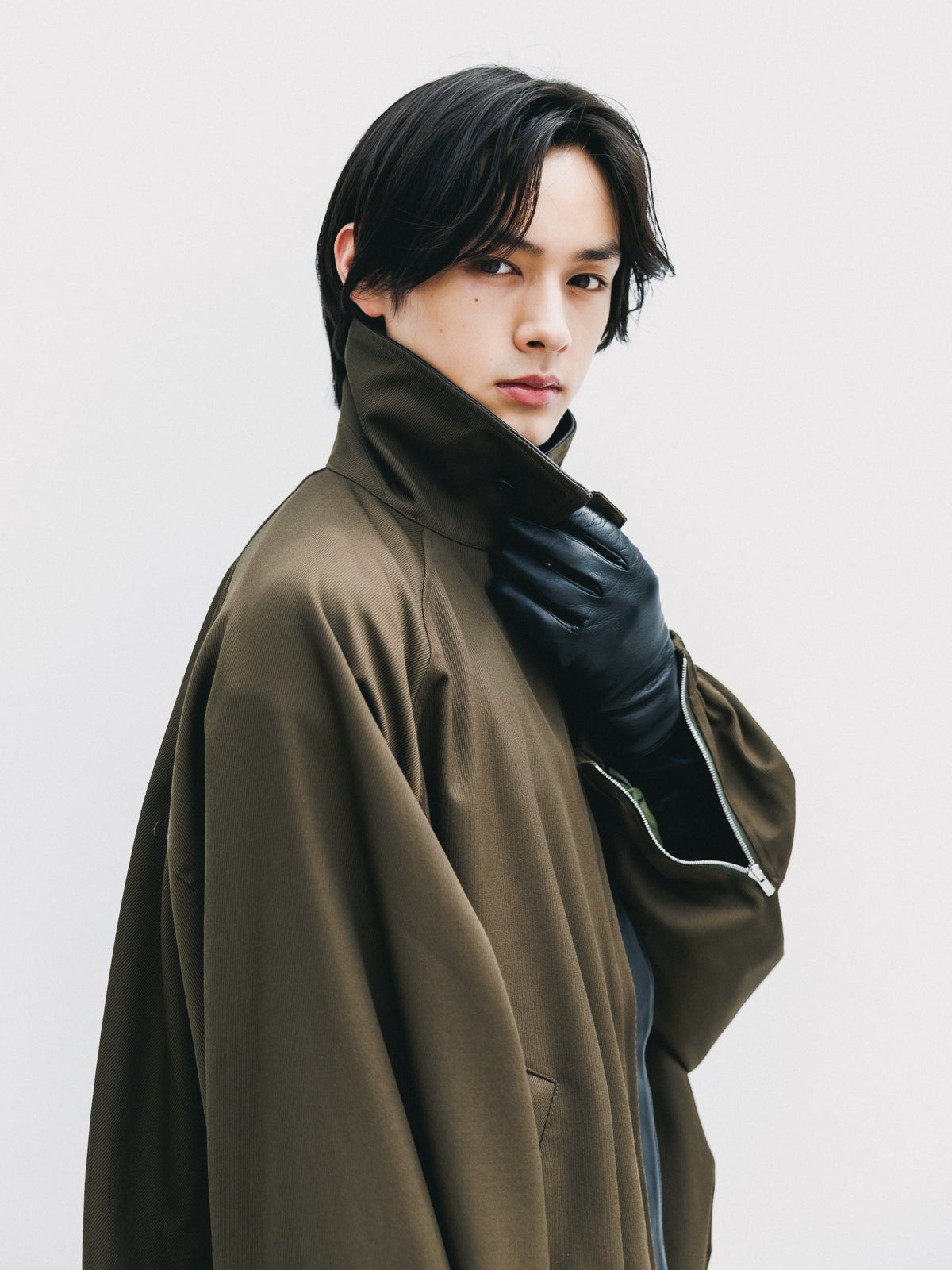 【10.7 WED 20:00- IN STOCK】 WOOL KERSEY CITY UTILITY BALLOON JACKET (OLIVE)