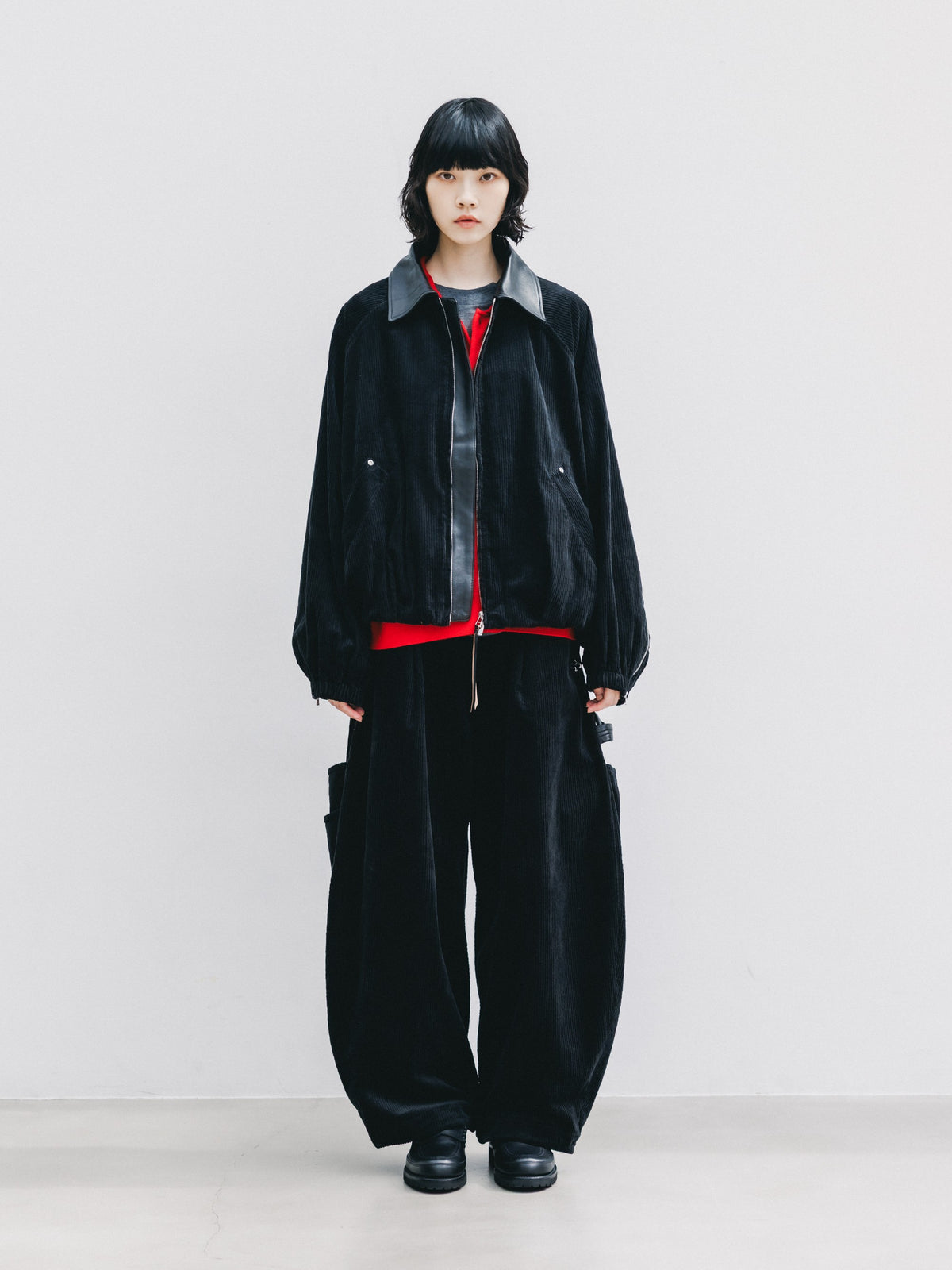 【10.21 WED 20:00- IN STOCK】 CORDUROY CITY MASSIVE UTILITY PANTS (BLACK)