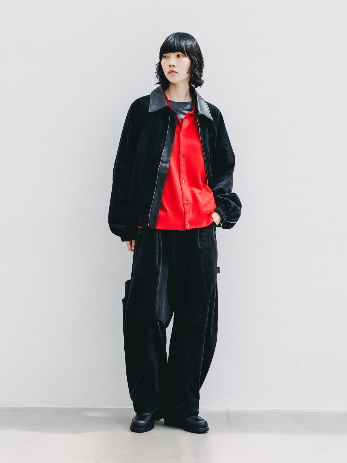 【10.21 WED 20:00- IN STOCK】 CORDUROY CITY MASSIVE UTILITY PANTS (BLACK)