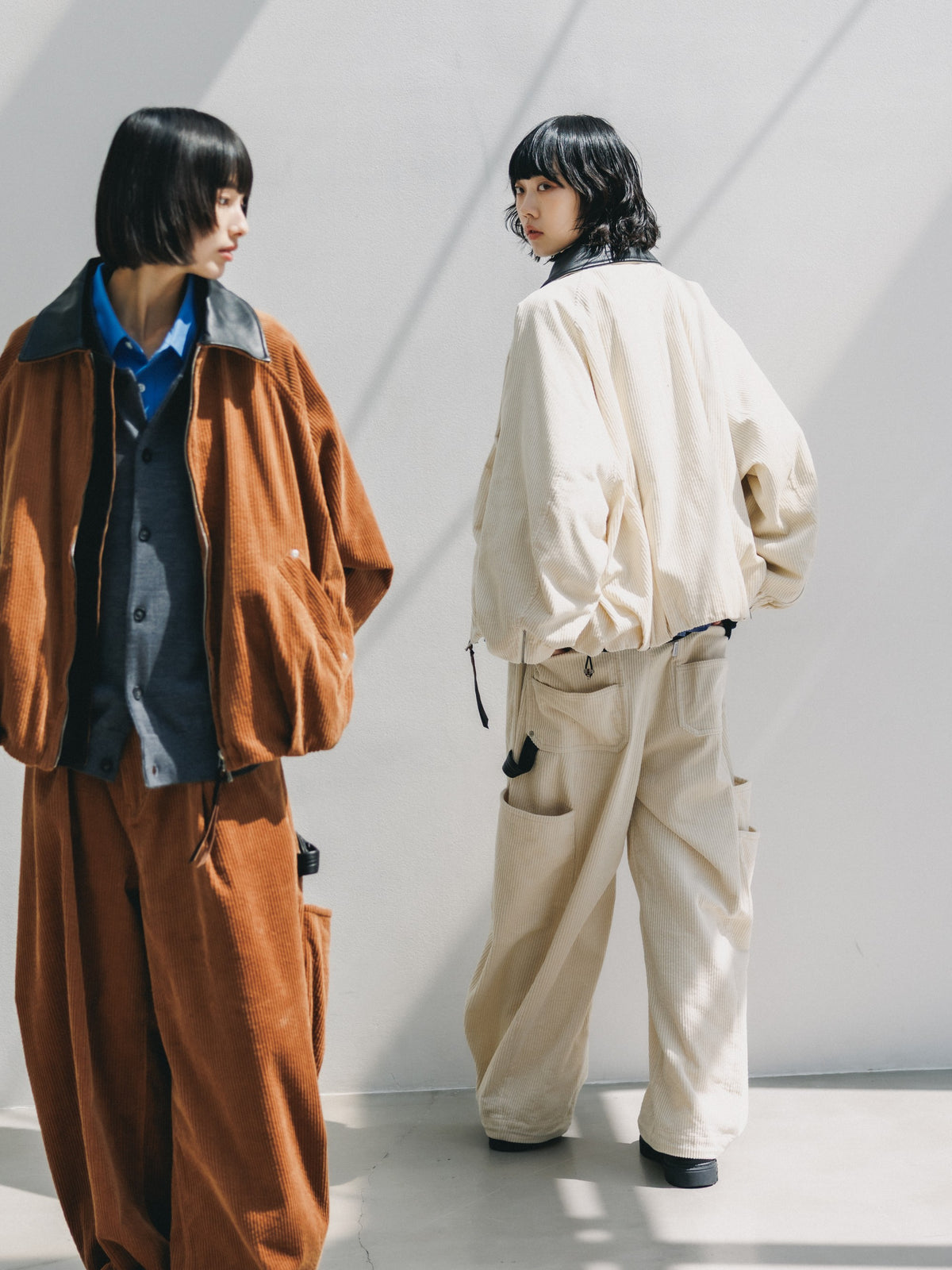 【10.21 WED 20:00- IN STOCK】 CORDUROY CITY MASSIVE UTILITY PANTS (OFF WHITE)