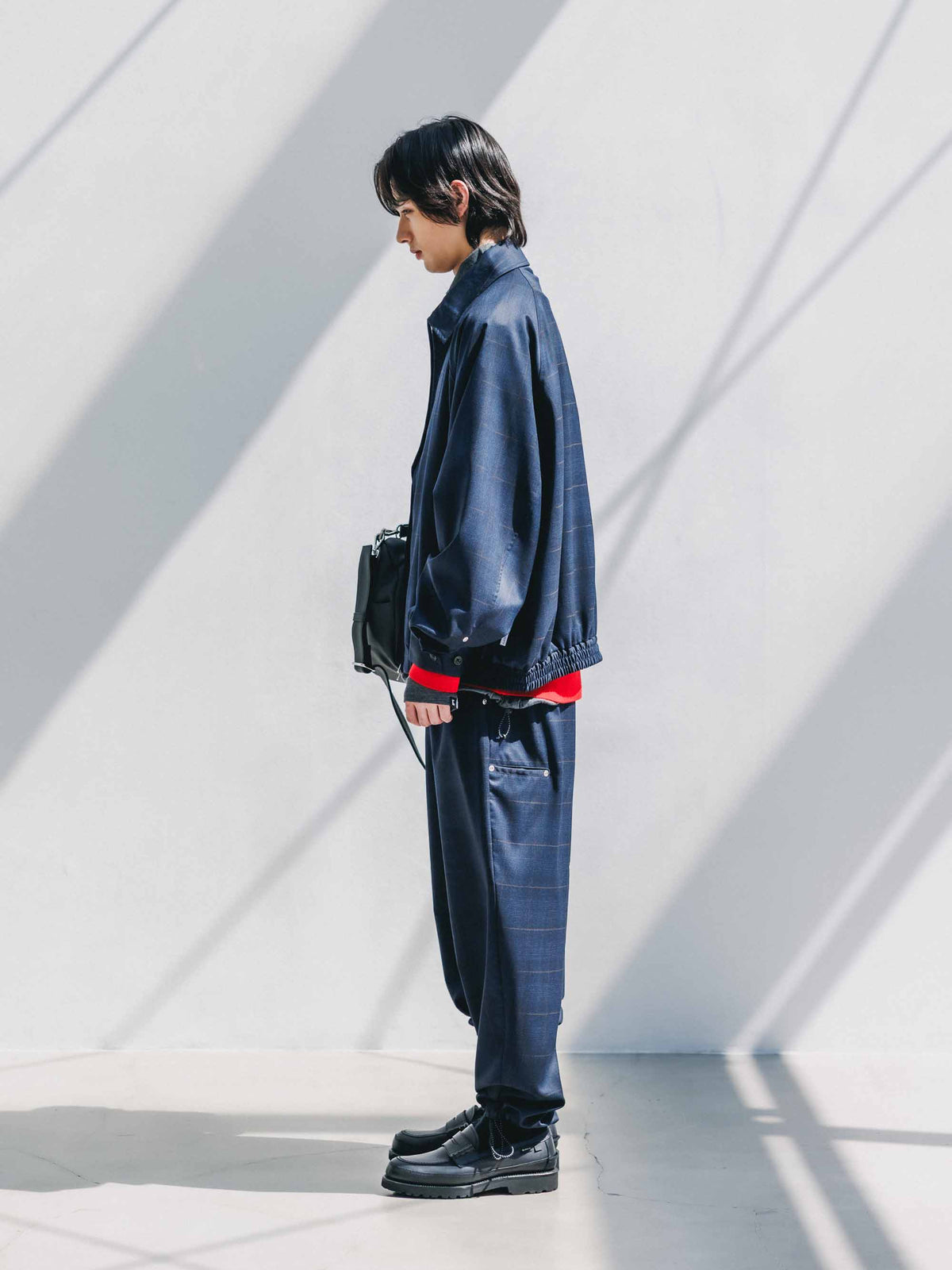 【9.30 WED 20:00- IN STOCK】WOOL GLEN PLAID CITY UTILITY JACKET (NAVY)