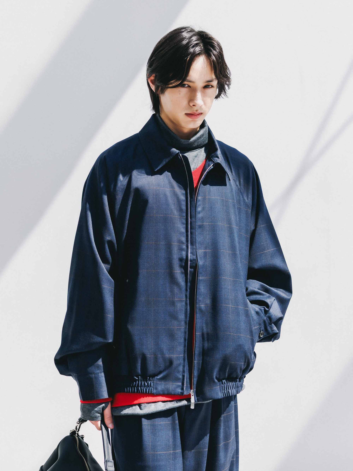 【9.30 WED 20:00- IN STOCK】WOOL GLEN PLAID CITY UTILITY JACKET (NAVY)