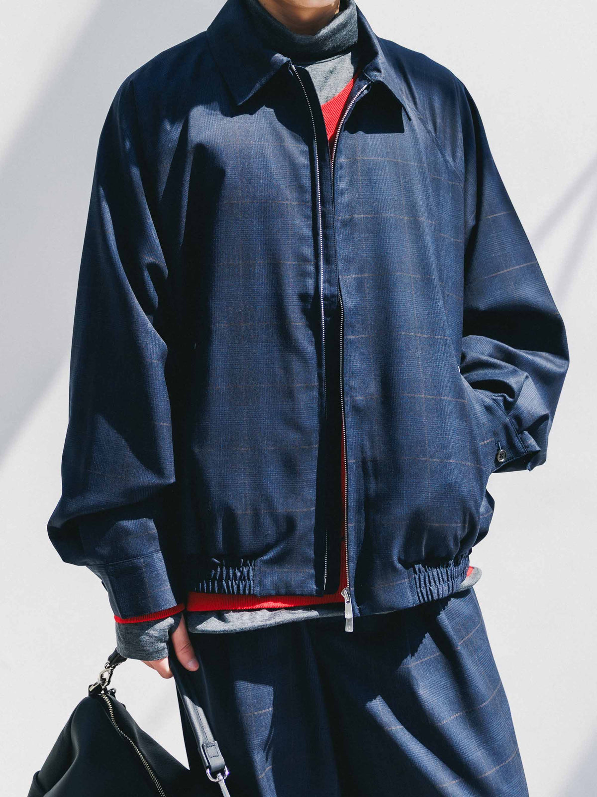 【9.30 WED 20:00- IN STOCK】WOOL GLEN PLAID CITY UTILITY JACKET (NAVY)