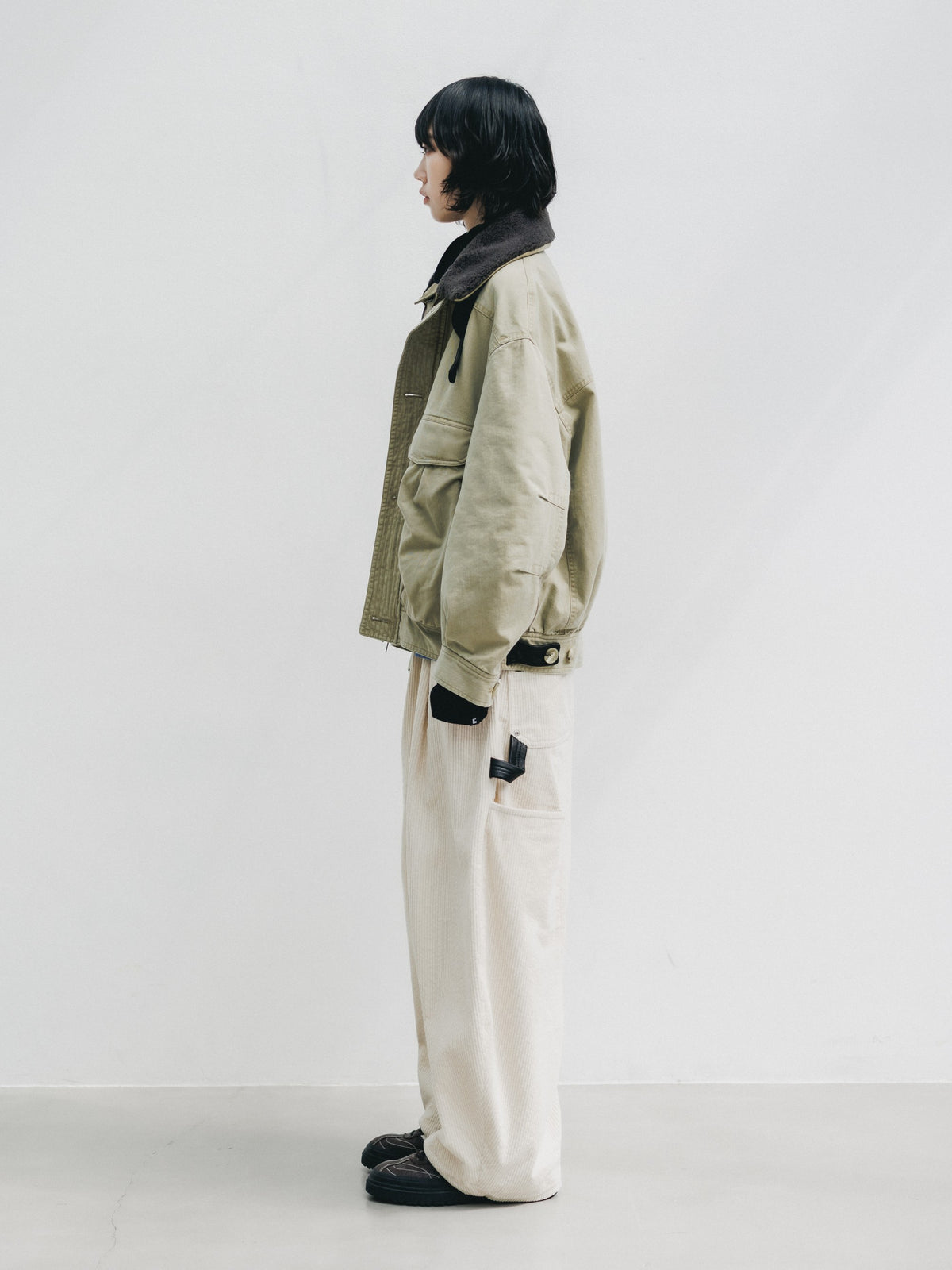 【10.21 WED 20:00- IN STOCK】 CORDUROY CITY MASSIVE UTILITY PANTS (OFF WHITE)
