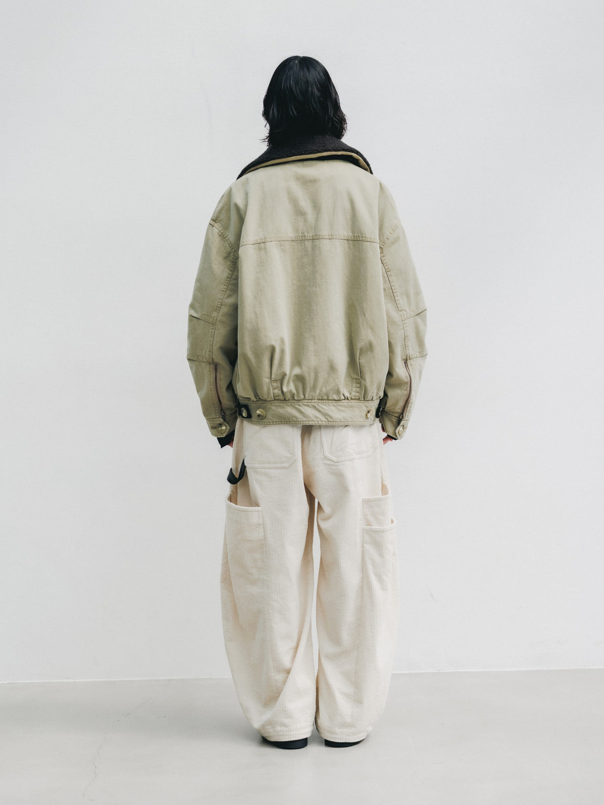 【10.21 WED 20:00- IN STOCK】 CORDUROY CITY MASSIVE UTILITY PANTS (OFF WHITE)