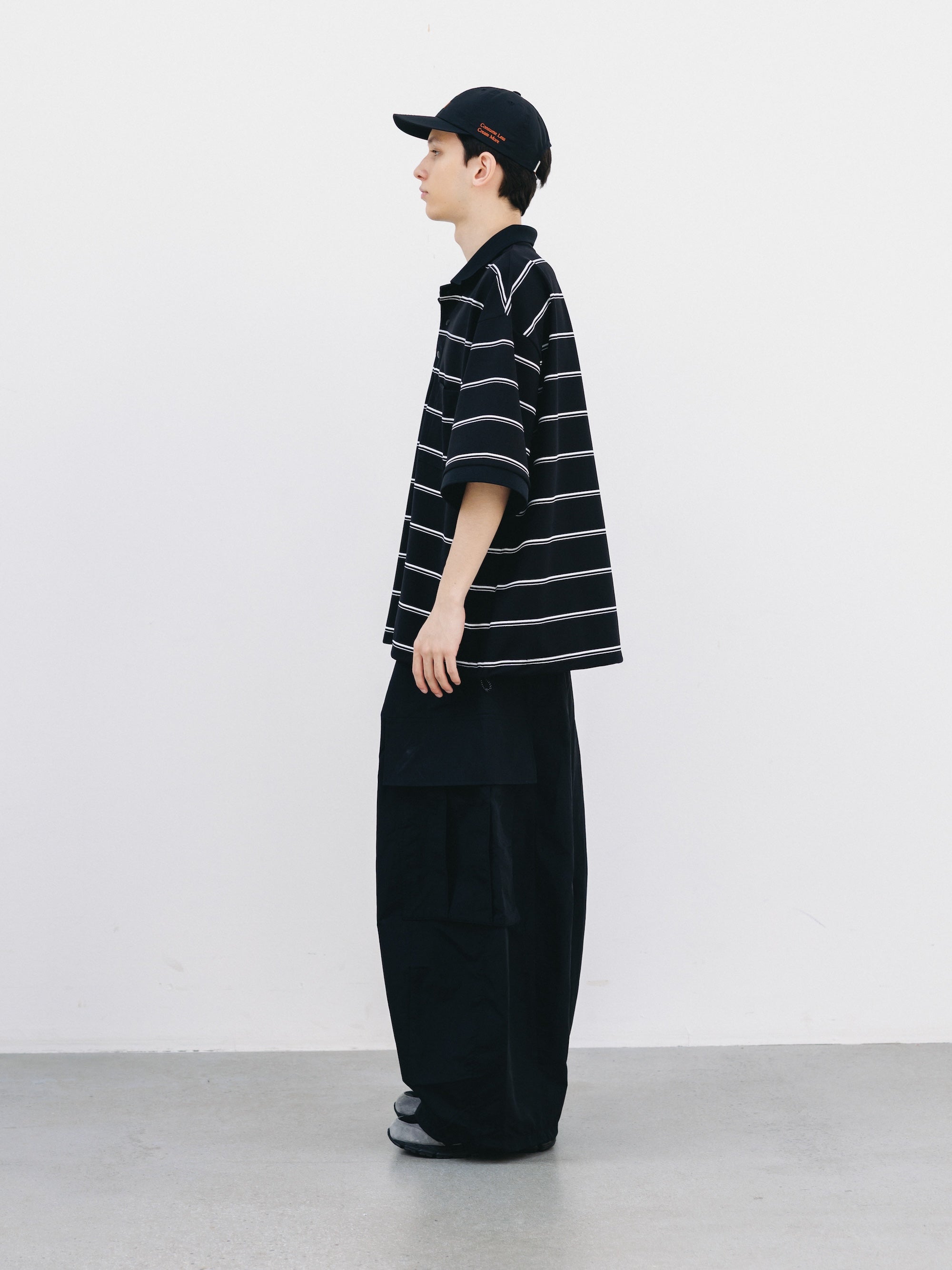 THICK/THIN STRIPE ACTIVE CITY POLO S/S SHIRTS (BLACK)