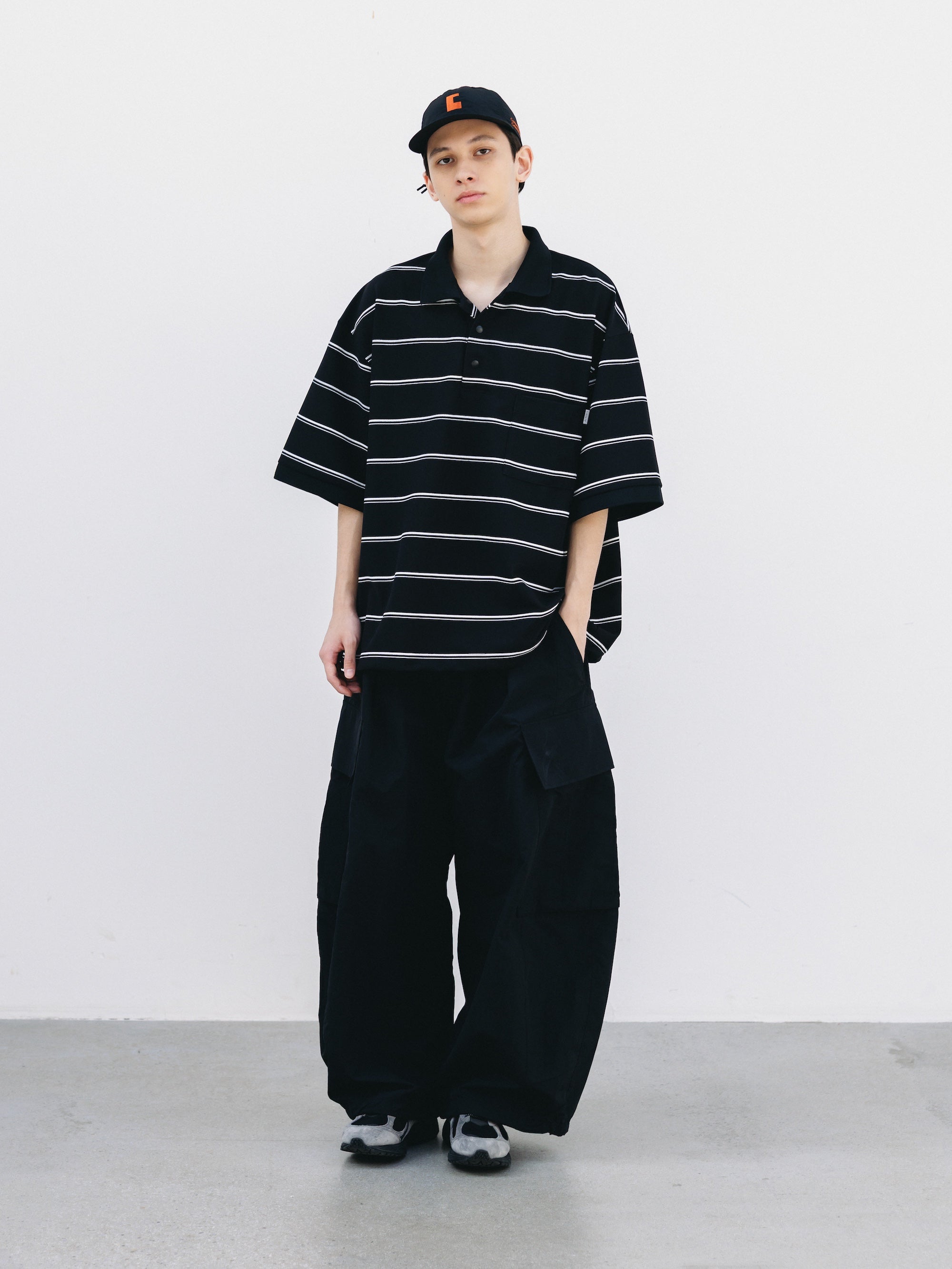 ACTIVE CITY MEGA POCKET BALLOON CARGO PANTS (BLACK)