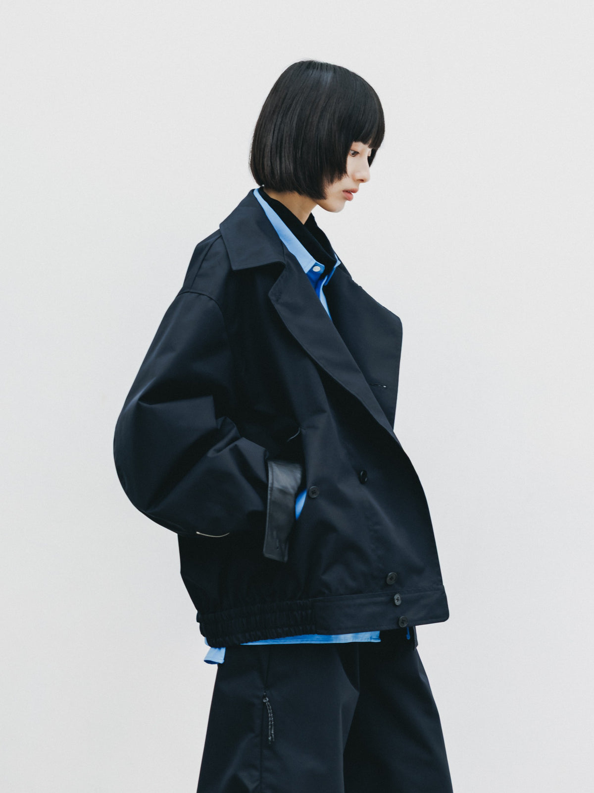 【10.24 SAT 20:00- IN STOCK】 +phenix WINDSTOPPER® by GORE-TEX LABS TWILL CITY DOUBLE FLAP JACKET (BLACK)