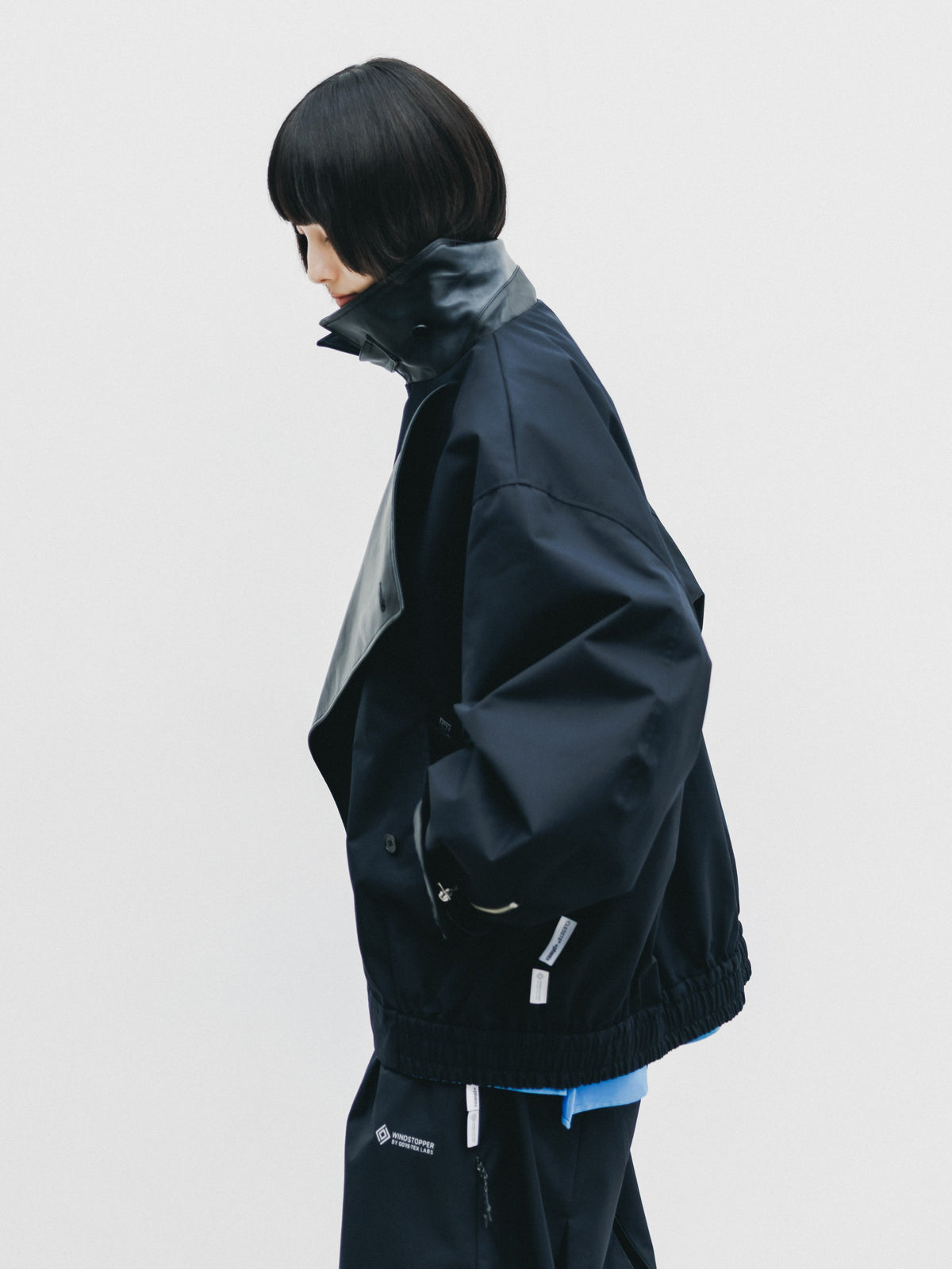 【10.24 SAT 20:00- IN STOCK】 +phenix WINDSTOPPER® by GORE-TEX LABS TWILL CITY DOUBLE FLAP JACKET (BLACK)