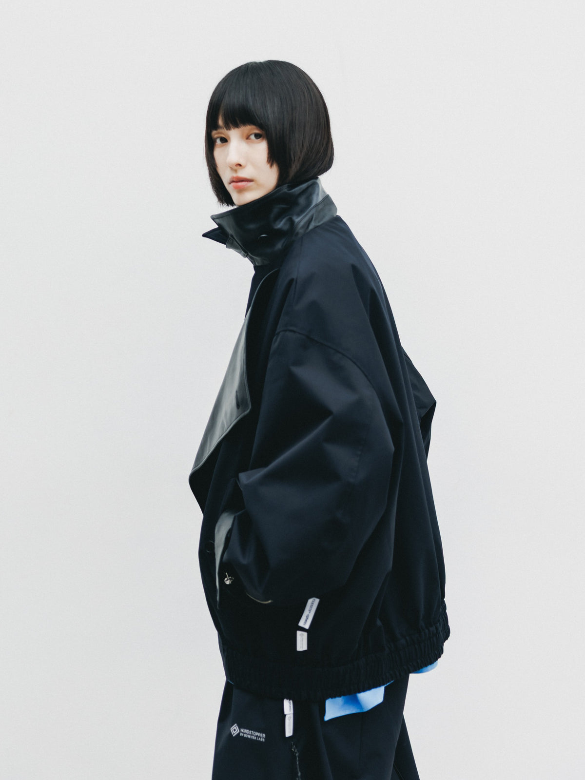 【10.24 SAT 20:00- IN STOCK】 +phenix WINDSTOPPER® by GORE-TEX LABS TWILL CITY DOUBLE FLAP JACKET (BLACK)