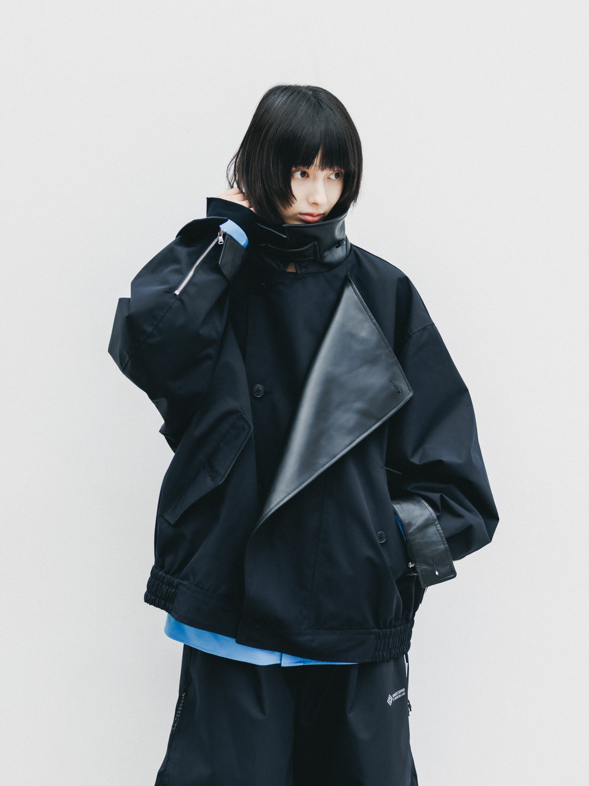 【10.24 SAT 20:00- IN STOCK】 +phenix WINDSTOPPER® by GORE-TEX LABS TWILL CITY DOUBLE FLAP JACKET (BLACK)