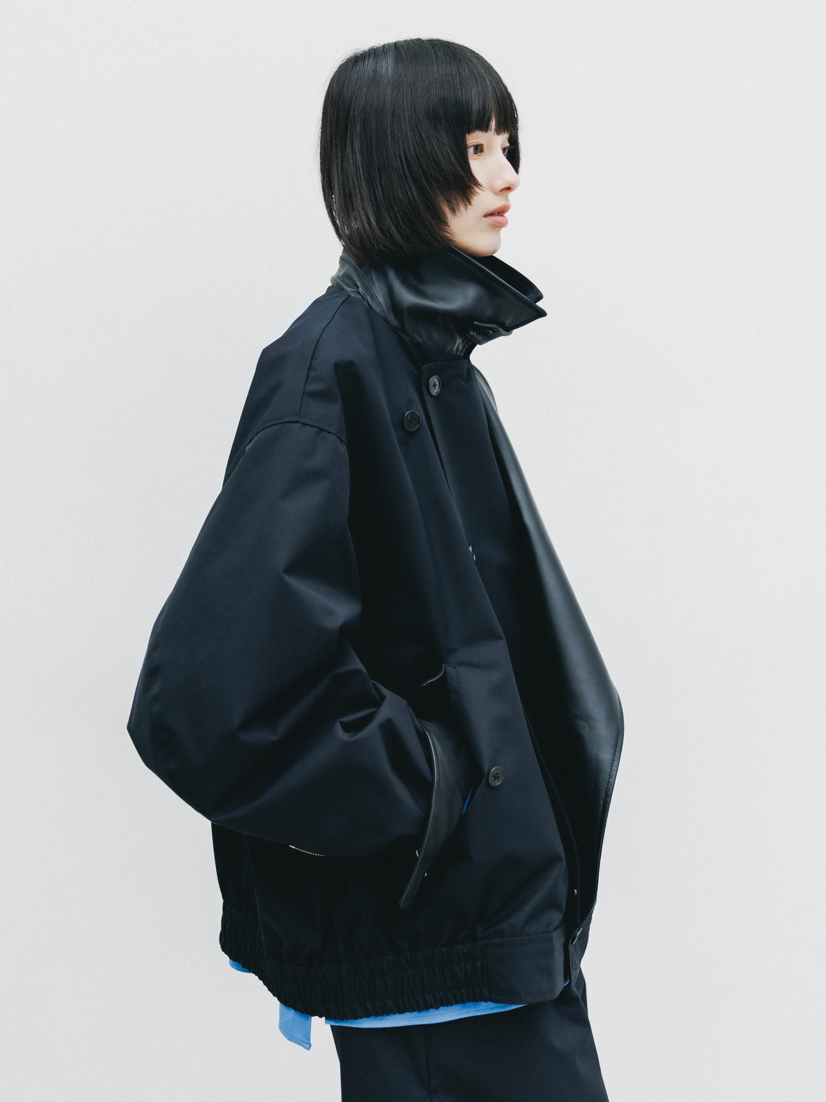 【10.24 SAT 20:00- IN STOCK】 +phenix WINDSTOPPER® by GORE-TEX LABS TWILL CITY DOUBLE FLAP JACKET (BLACK)