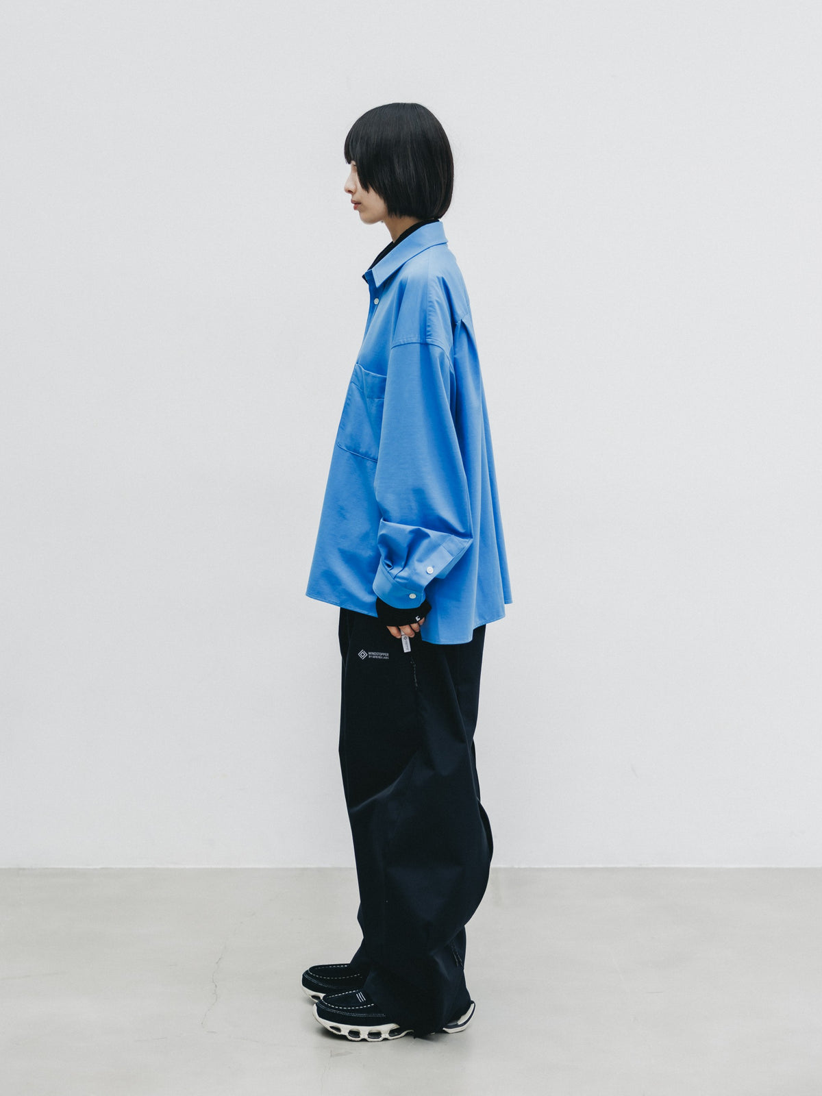 【10.14 WED 20:00- IN STOCK】 46G KNIT EVERYDAY BOX L/S SHIRT (SAX BLUE)