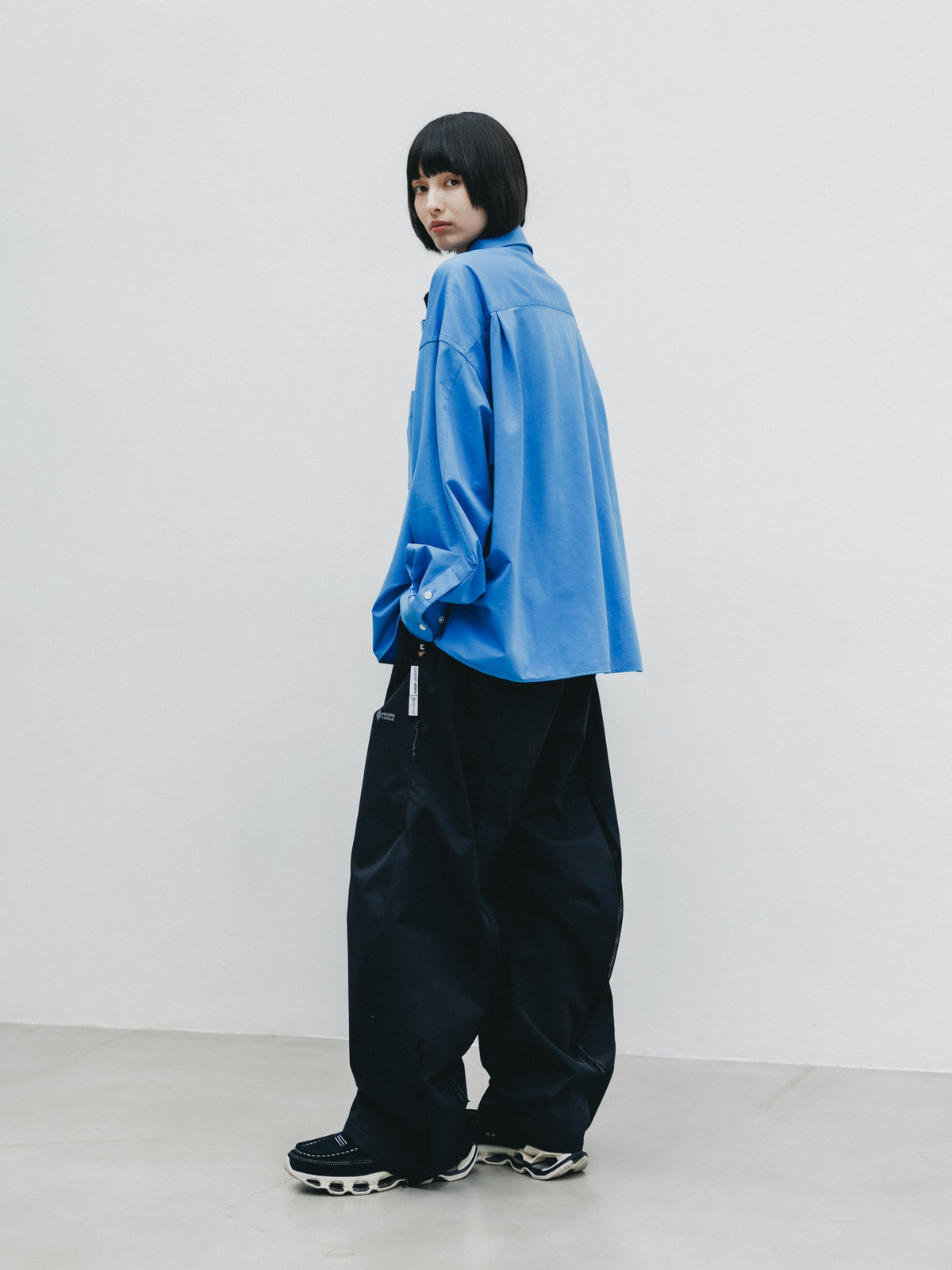 【10.14 WED 20:00- IN STOCK】 46G KNIT EVERYDAY BOX L/S SHIRT (SAX BLUE)