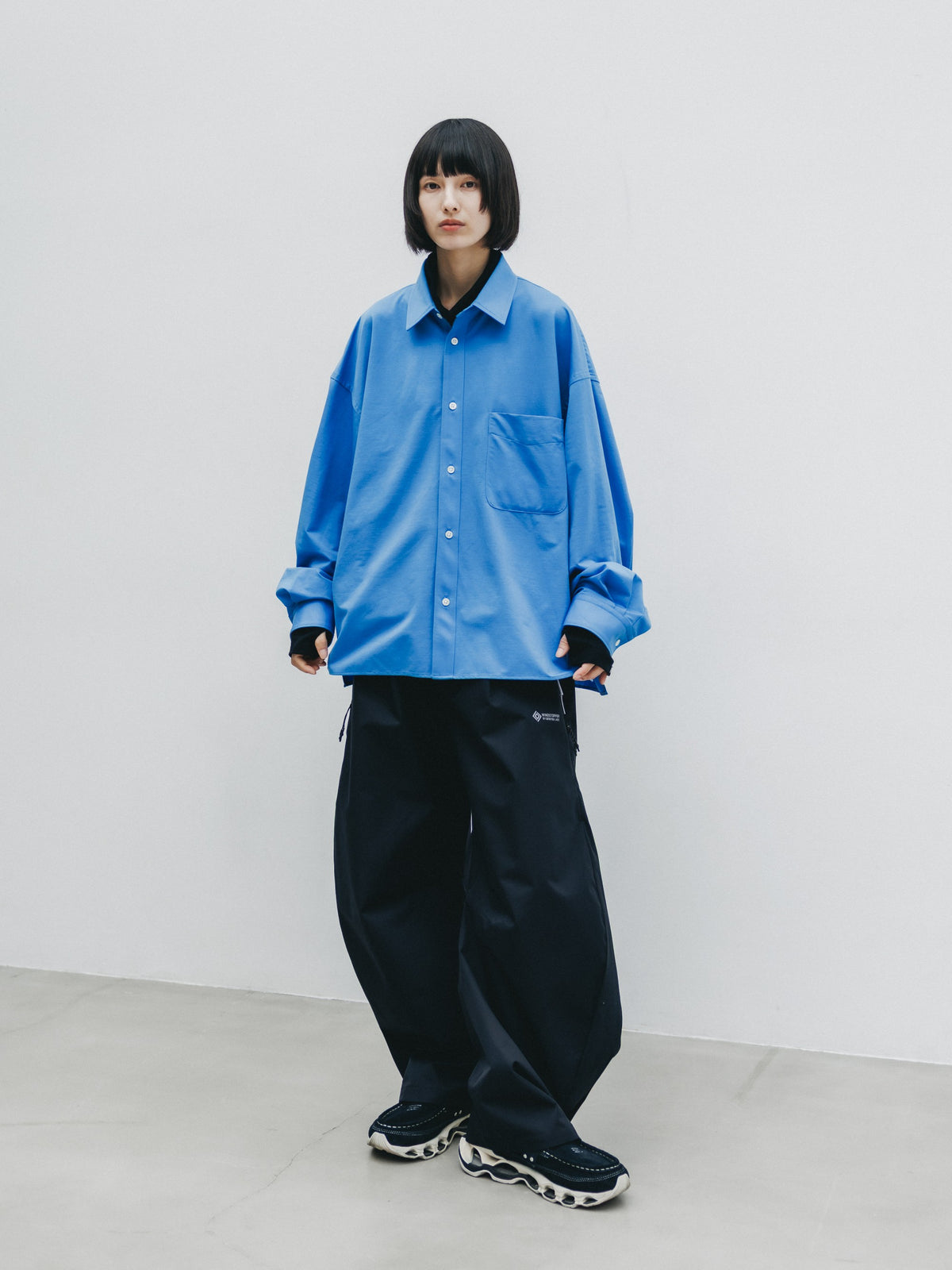 【10.14 WED 20:00- IN STOCK】 46G KNIT EVERYDAY BOX L/S SHIRT (SAX BLUE)