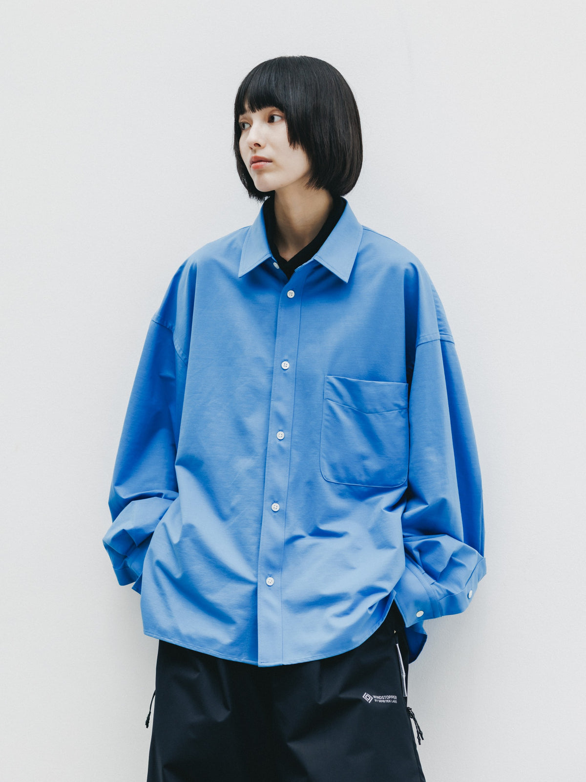 【10.14 WED 20:00- IN STOCK】 46G KNIT EVERYDAY BOX L/S SHIRT (SAX BLUE)