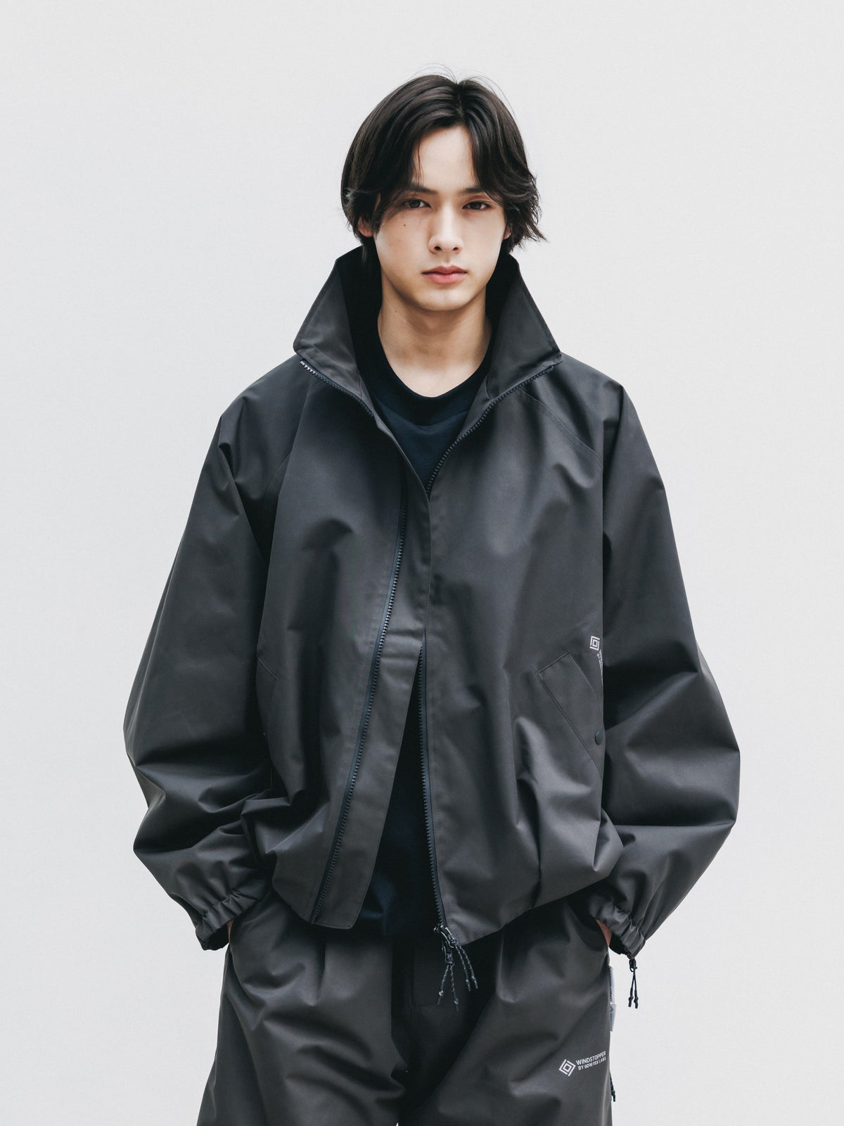 【10.17 SAT 20:00- IN STOCK】 +phenix WINDSTOPPER® by GORE-TEX LABS TWILL CITY STAND BALLOON UTILITY JACKET (SHADOW GRAY)