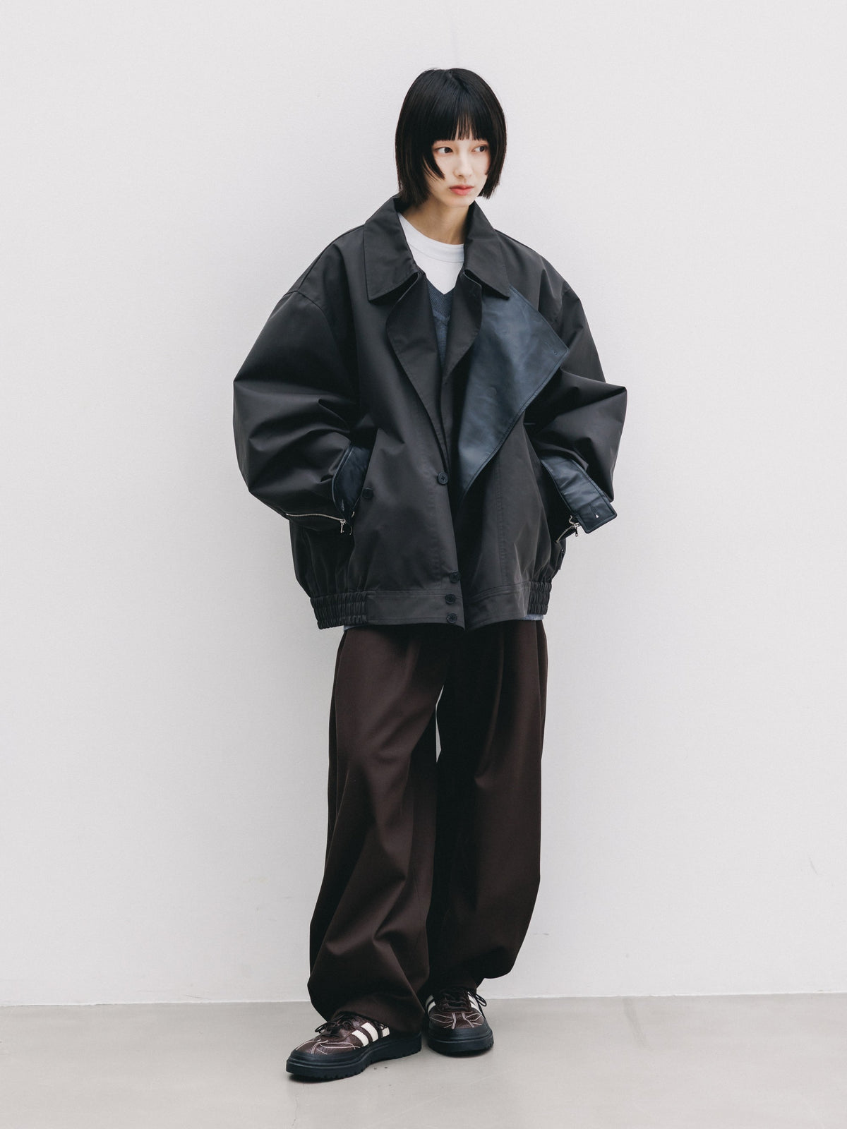【10.24 SAT 20:00- IN STOCK】 +phenix WINDSTOPPER® by GORE-TEX LABS TWILL CITY DOUBLE FLAP JACKET (SHADOW GRAY)