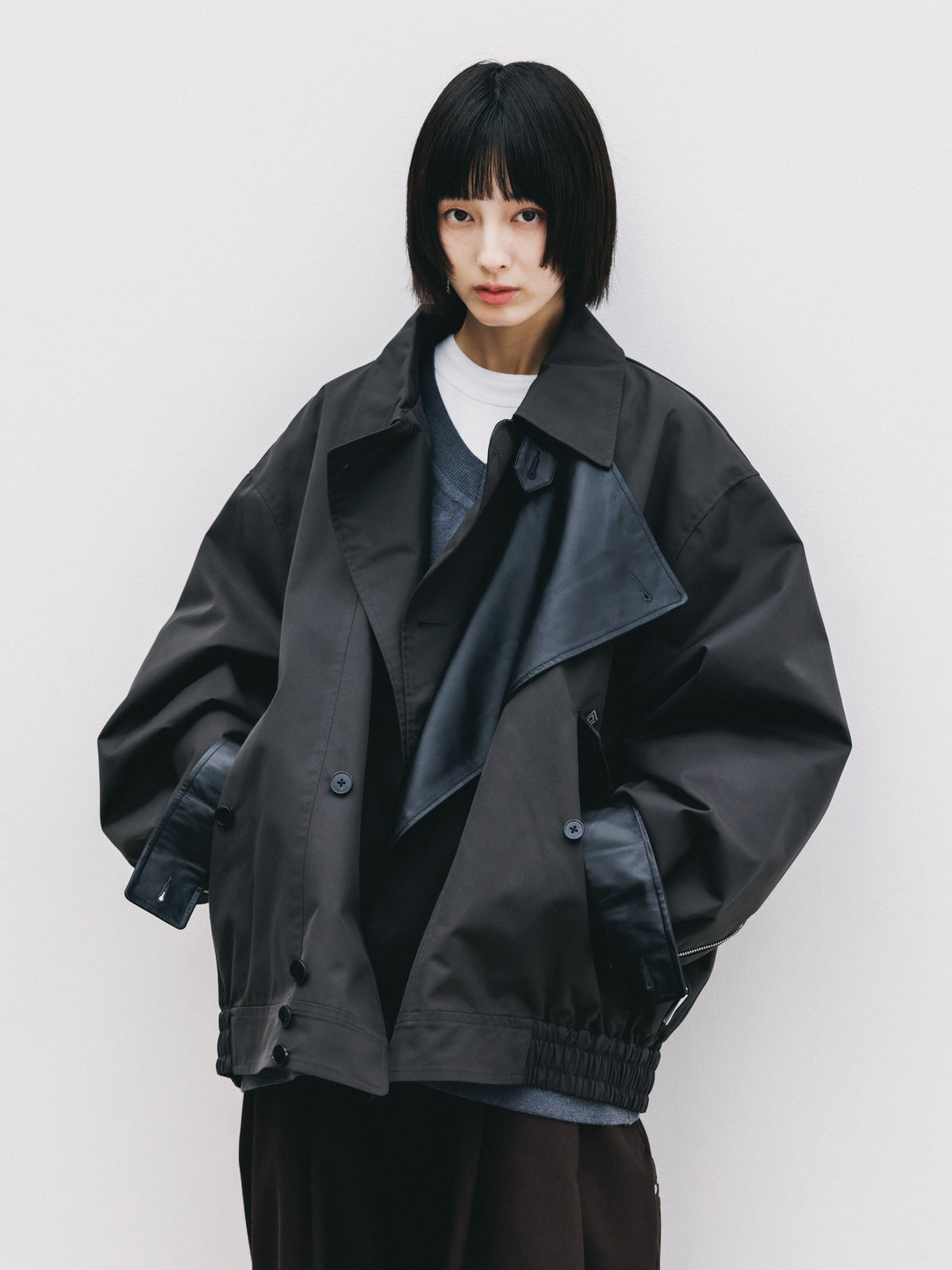 【10.24 SAT 20:00- IN STOCK】 +phenix WINDSTOPPER® by GORE-TEX LABS TWILL CITY DOUBLE FLAP JACKET (SHADOW GRAY)