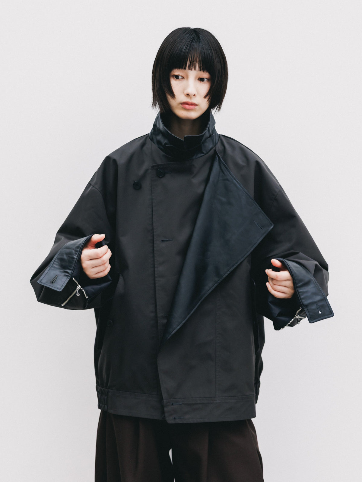 【10.24 SAT 20:00- IN STOCK】 +phenix WINDSTOPPER® by GORE-TEX LABS TWILL CITY DOUBLE FLAP JACKET (SHADOW GRAY)