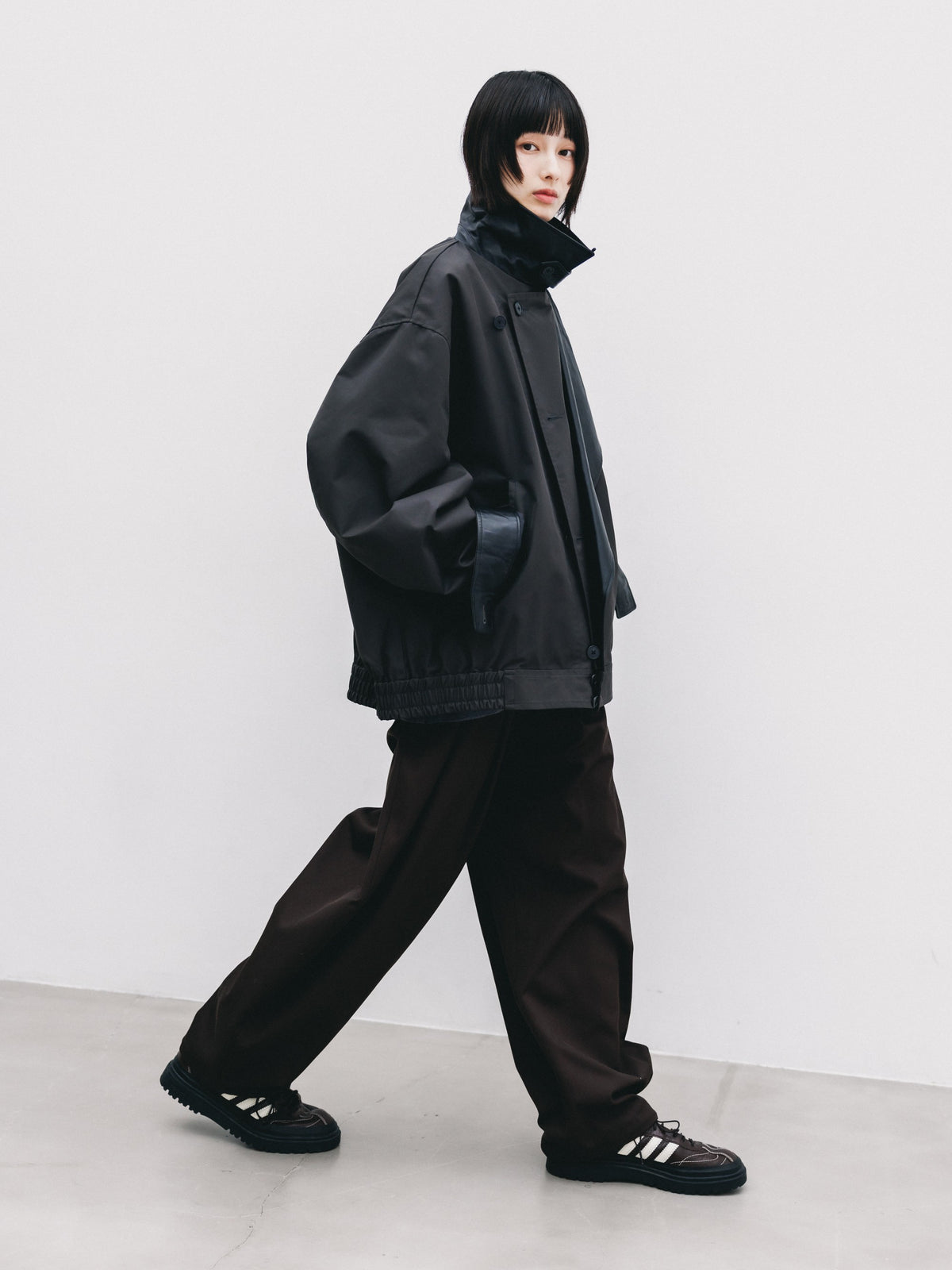 【10.24 SAT 20:00- IN STOCK】 +phenix WINDSTOPPER® by GORE-TEX LABS TWILL CITY DOUBLE FLAP JACKET (SHADOW GRAY)