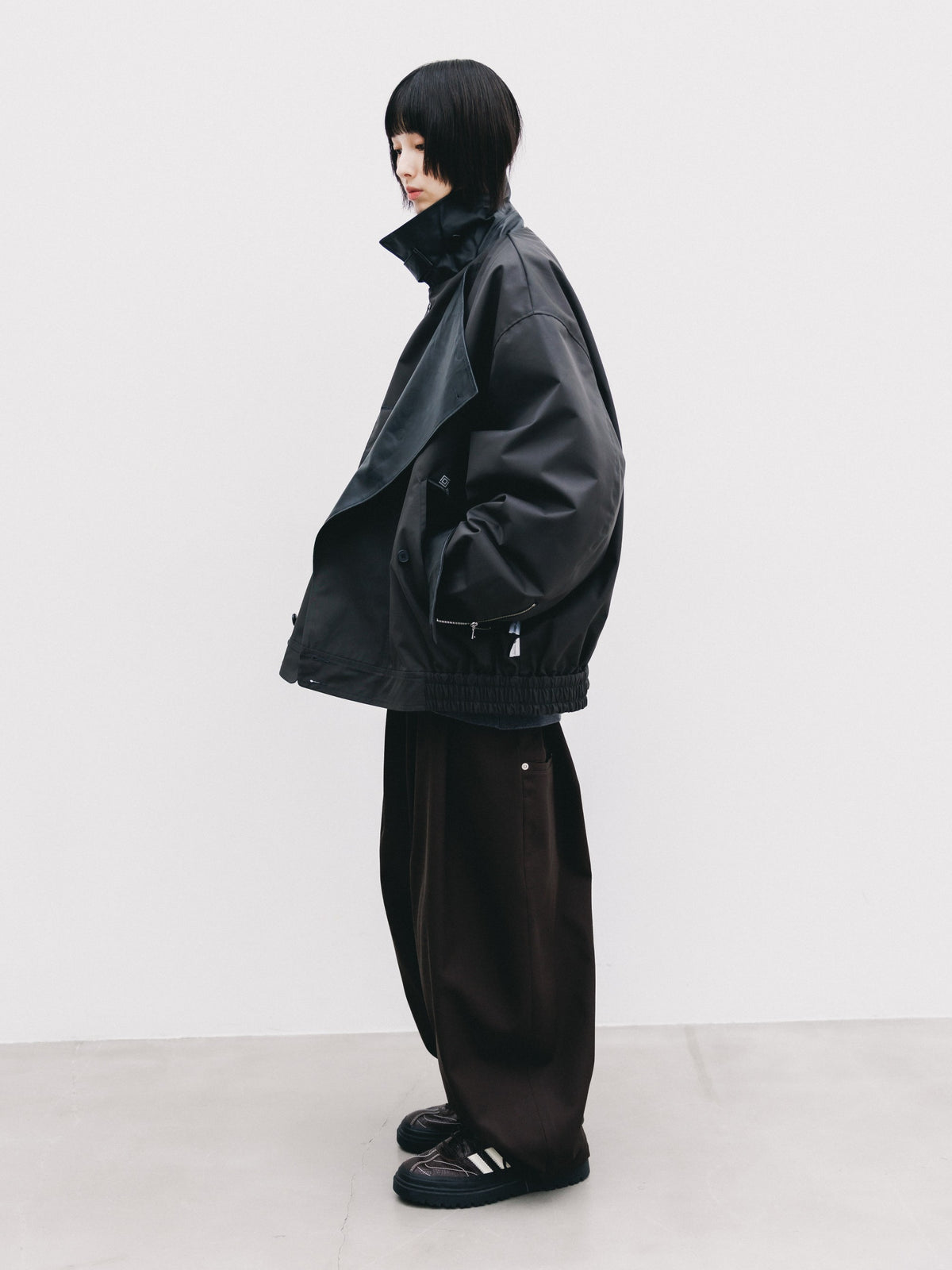 【10.24 SAT 20:00- IN STOCK】 +phenix WINDSTOPPER® by GORE-TEX LABS TWILL CITY DOUBLE FLAP JACKET (SHADOW GRAY)