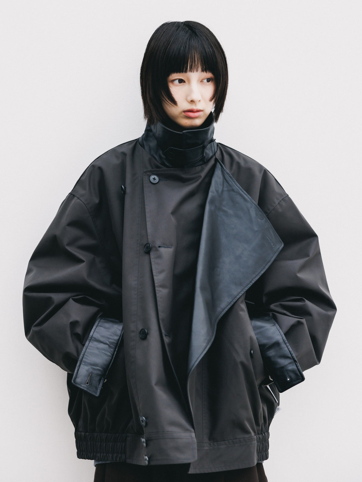 【10.24 SAT 20:00- IN STOCK】 +phenix WINDSTOPPER® by GORE-TEX LABS TWILL CITY DOUBLE FLAP JACKET (SHADOW GRAY)
