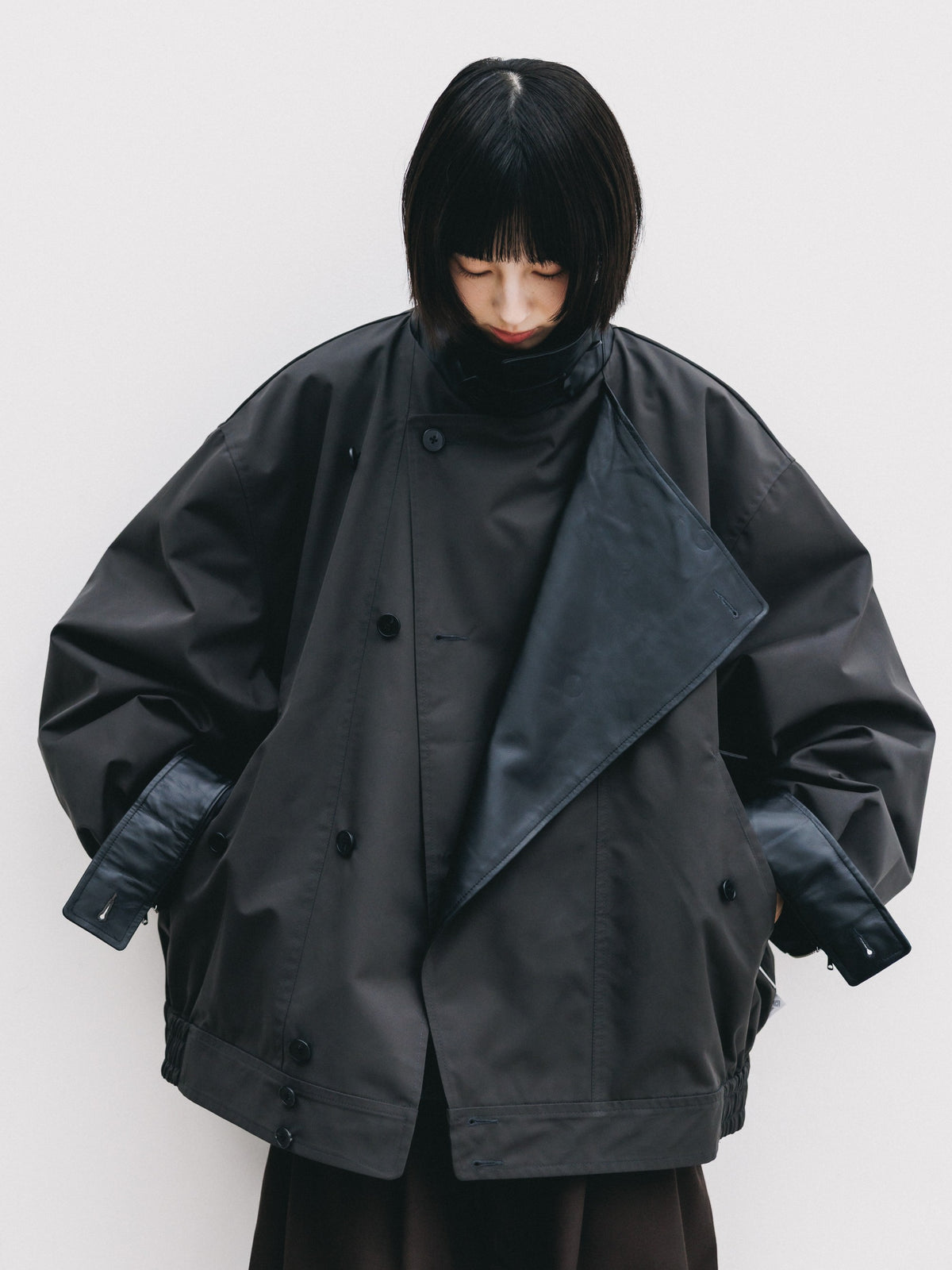 【10.24 SAT 20:00- IN STOCK】 +phenix WINDSTOPPER® by GORE-TEX LABS TWILL CITY DOUBLE FLAP JACKET (SHADOW GRAY)