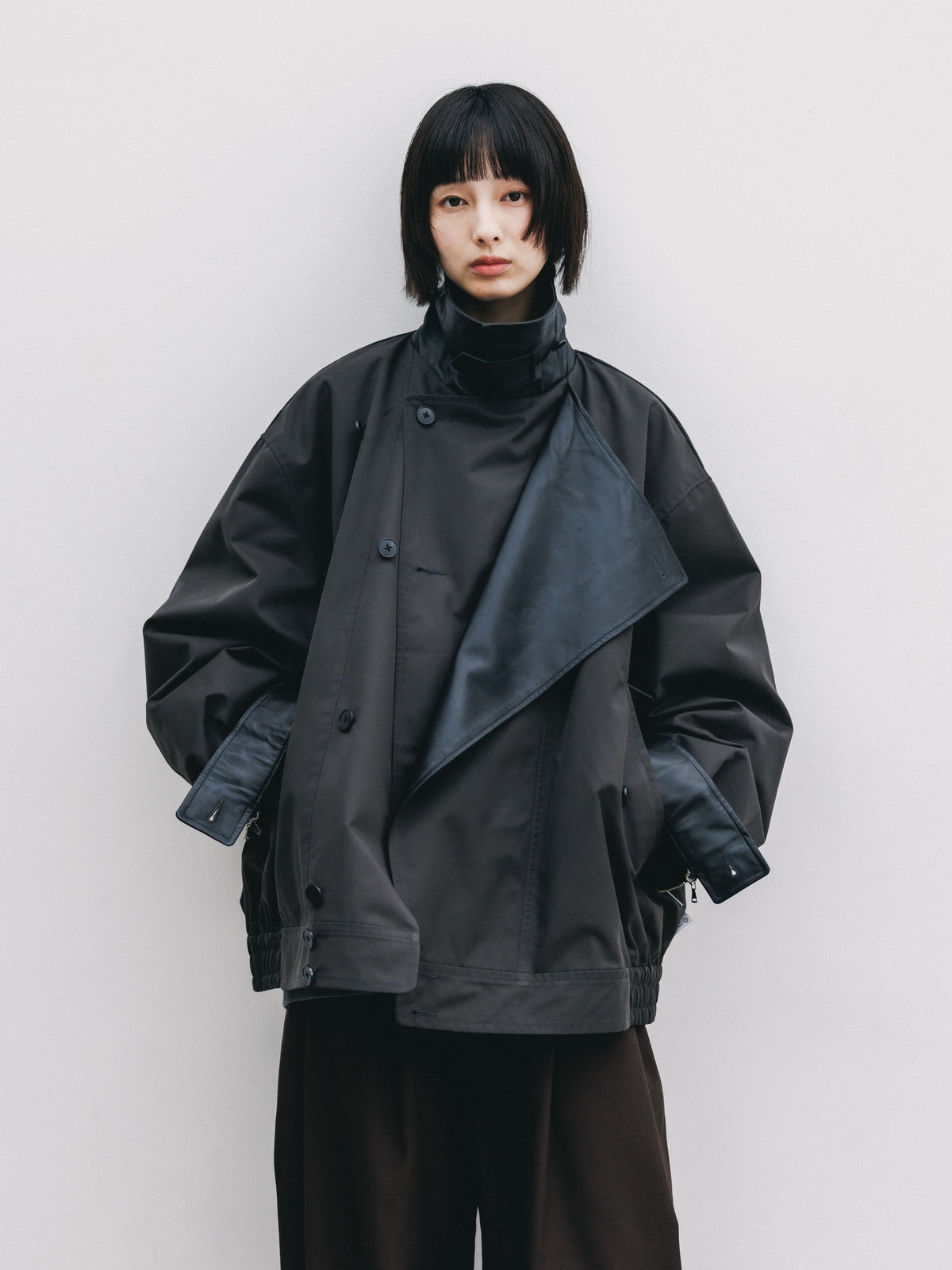 【10.24 SAT 20:00- IN STOCK】 +phenix WINDSTOPPER® by GORE-TEX LABS TWILL CITY DOUBLE FLAP JACKET (SHADOW GRAY)
