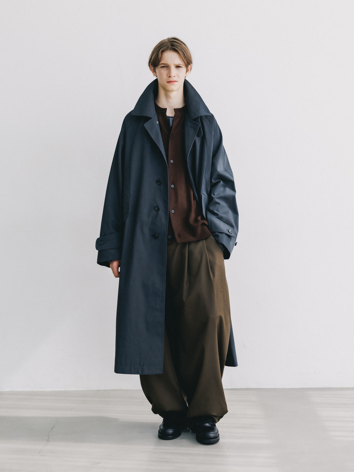 【10.31 SAT 20:00- IN STOCK】 T/C GABARDINE CITY BALMACAAN COAT (CHARCOAL)