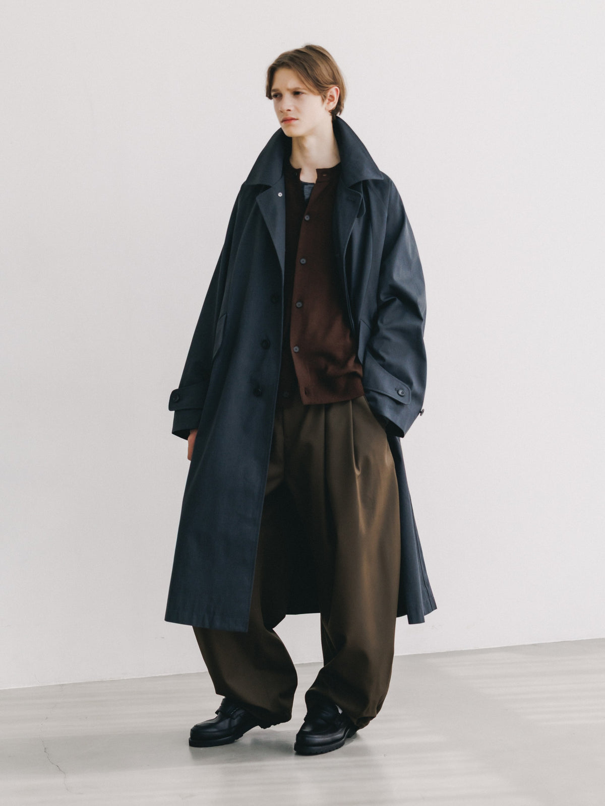 【10.31 SAT 20:00- IN STOCK】 T/C GABARDINE CITY BALMACAAN COAT (CHARCOAL)