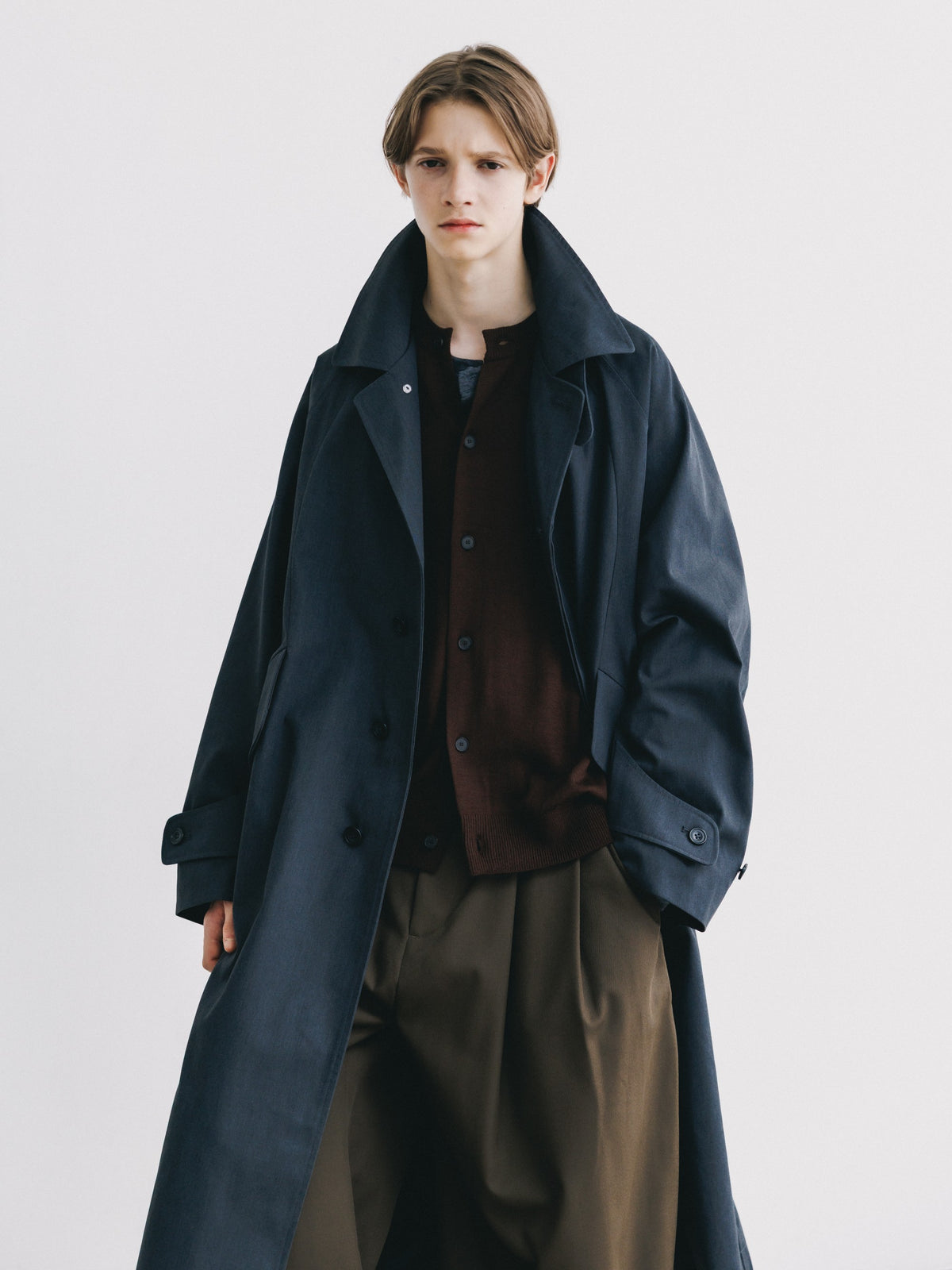 【10.31 SAT 20:00- IN STOCK】 T/C GABARDINE CITY BALMACAAN COAT (CHARCOAL)