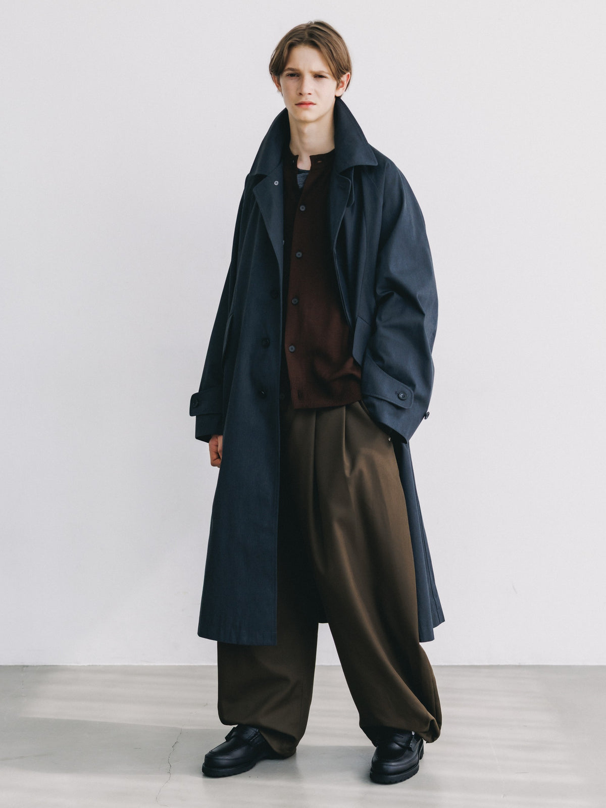 【10.31 SAT 20:00- IN STOCK】 T/C GABARDINE CITY BALMACAAN COAT (CHARCOAL)