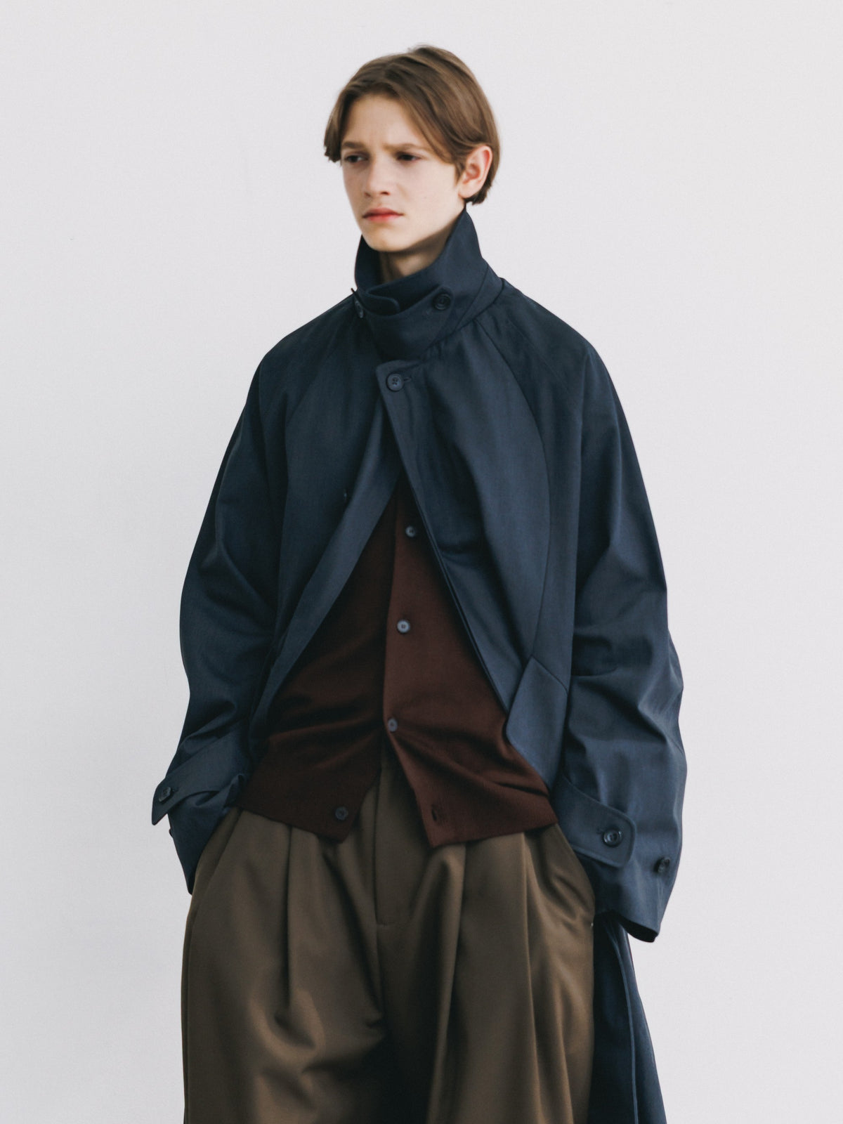 【10.31 SAT 20:00- IN STOCK】 T/C GABARDINE CITY BALMACAAN COAT (CHARCOAL)