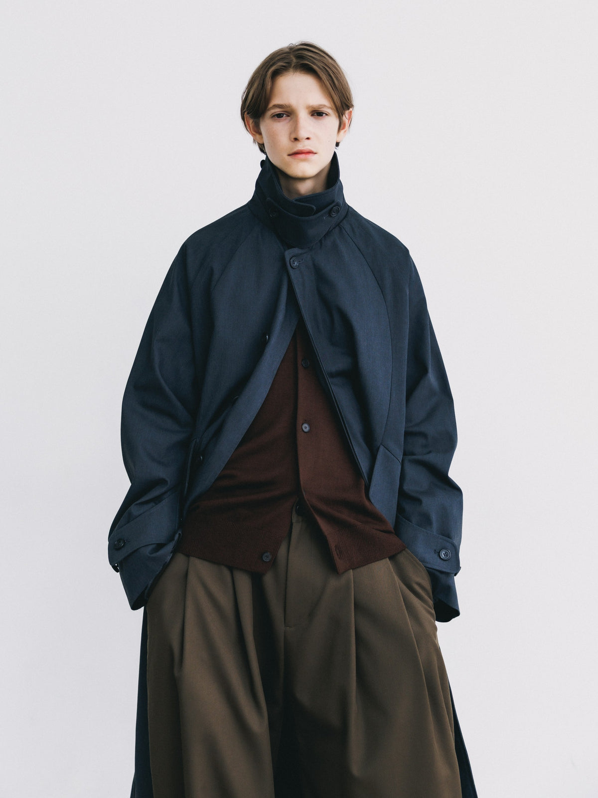 【10.31 SAT 20:00- IN STOCK】 T/C GABARDINE CITY BALMACAAN COAT (CHARCOAL)