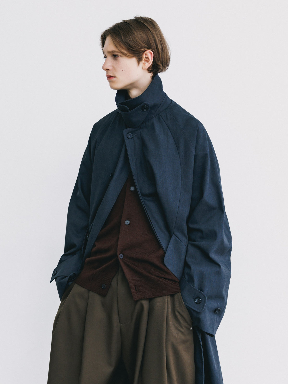 【10.31 SAT 20:00- IN STOCK】 T/C GABARDINE CITY BALMACAAN COAT (CHARCOAL)