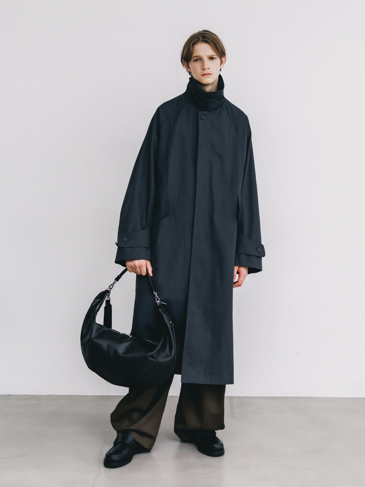 【10.21 WED 20:00- IN STOCK】 LEATHER 2WAY SYSTEM BAG (BLACK)