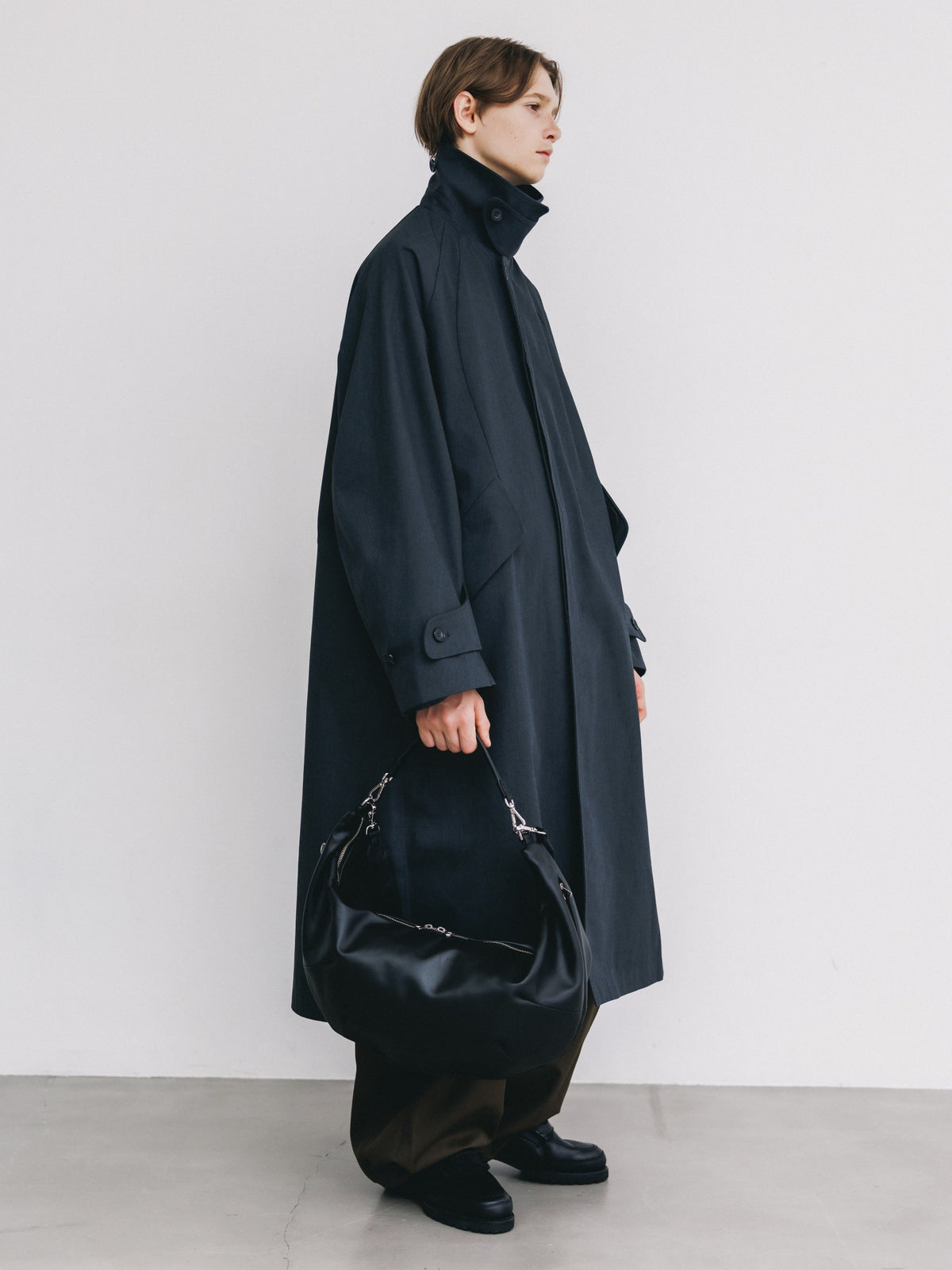 【10.21 WED 20:00- IN STOCK】 LEATHER 2WAY SYSTEM BAG (BLACK)